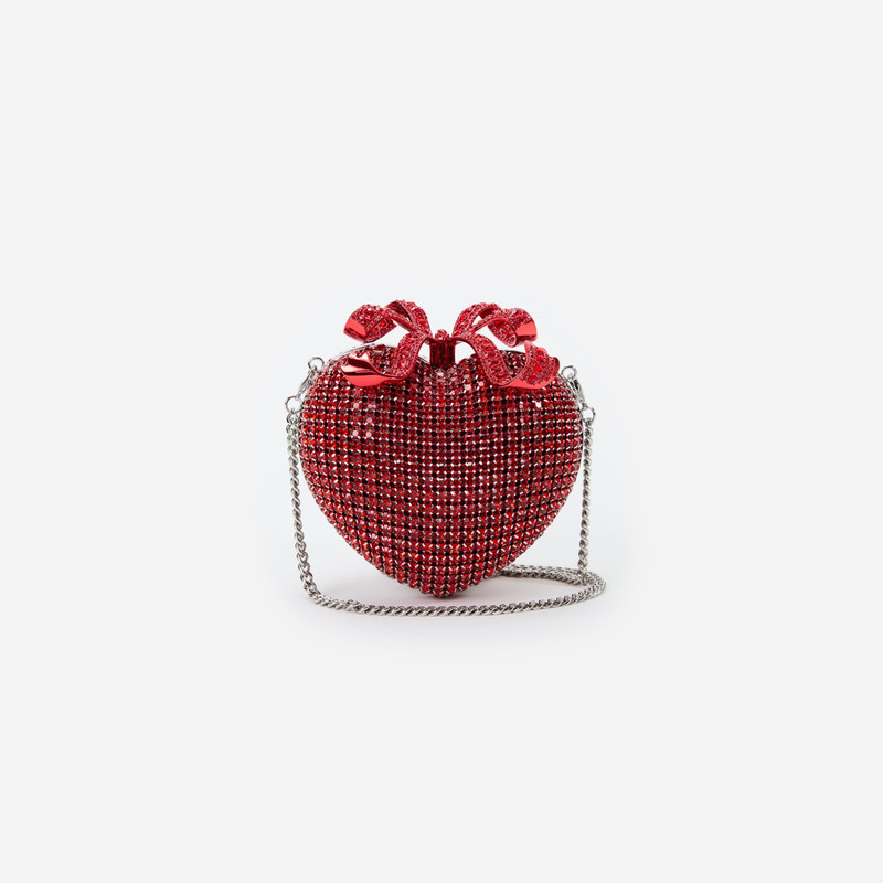 Red Crystal Heart Clutch 4