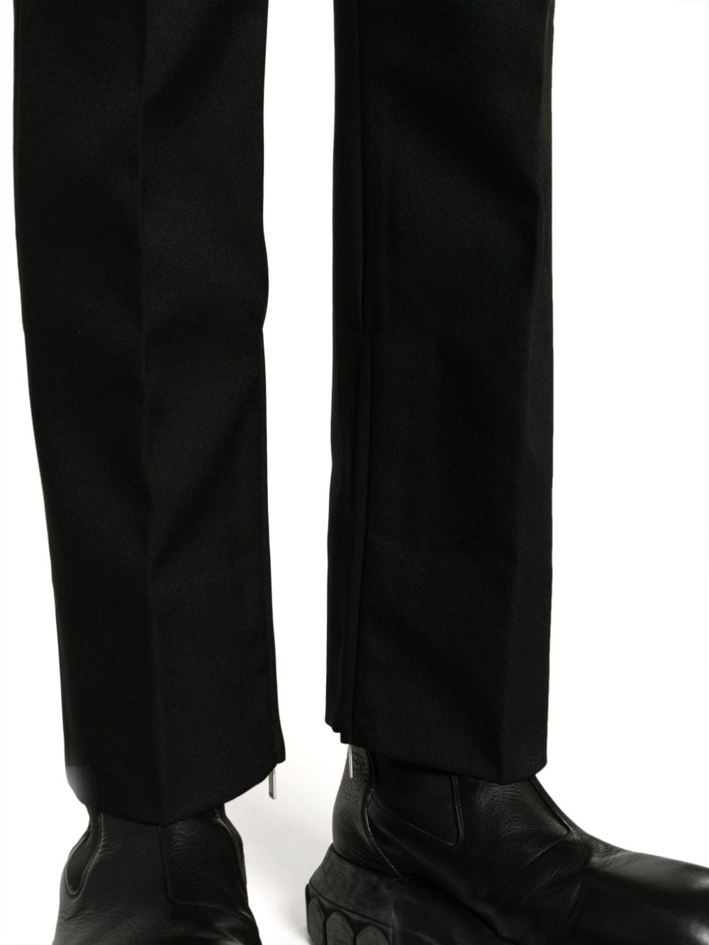 high-waisted straight-leg cropped trousers - 5