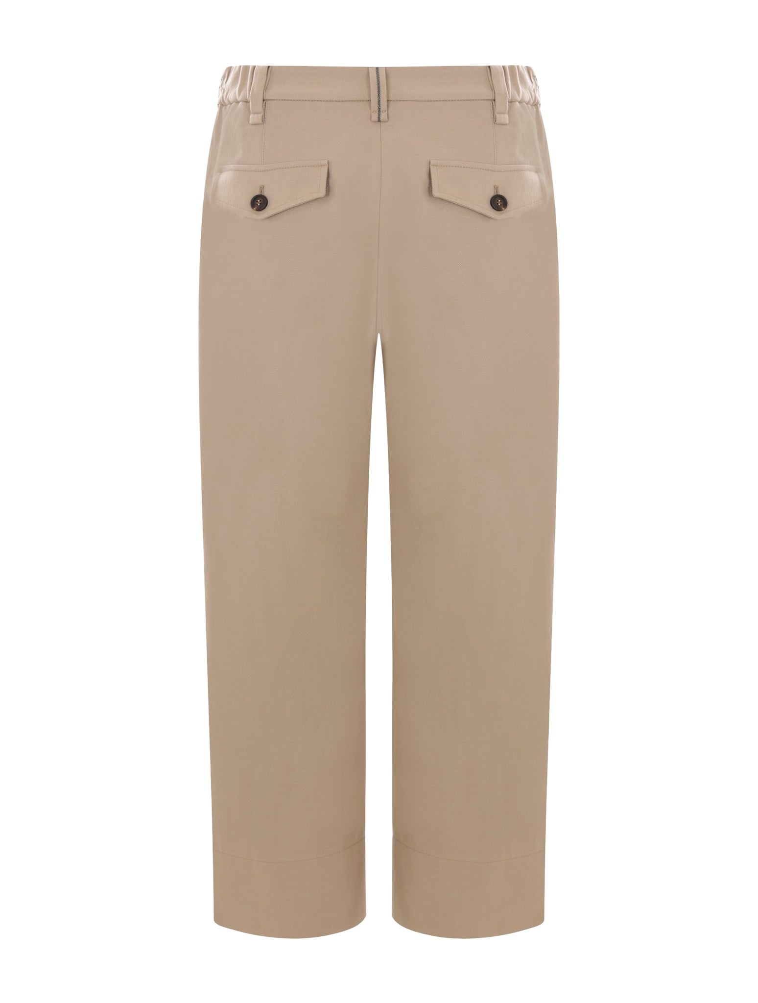 COTTON AND LINEN COVER CROP CHINO TROUSERS - 2