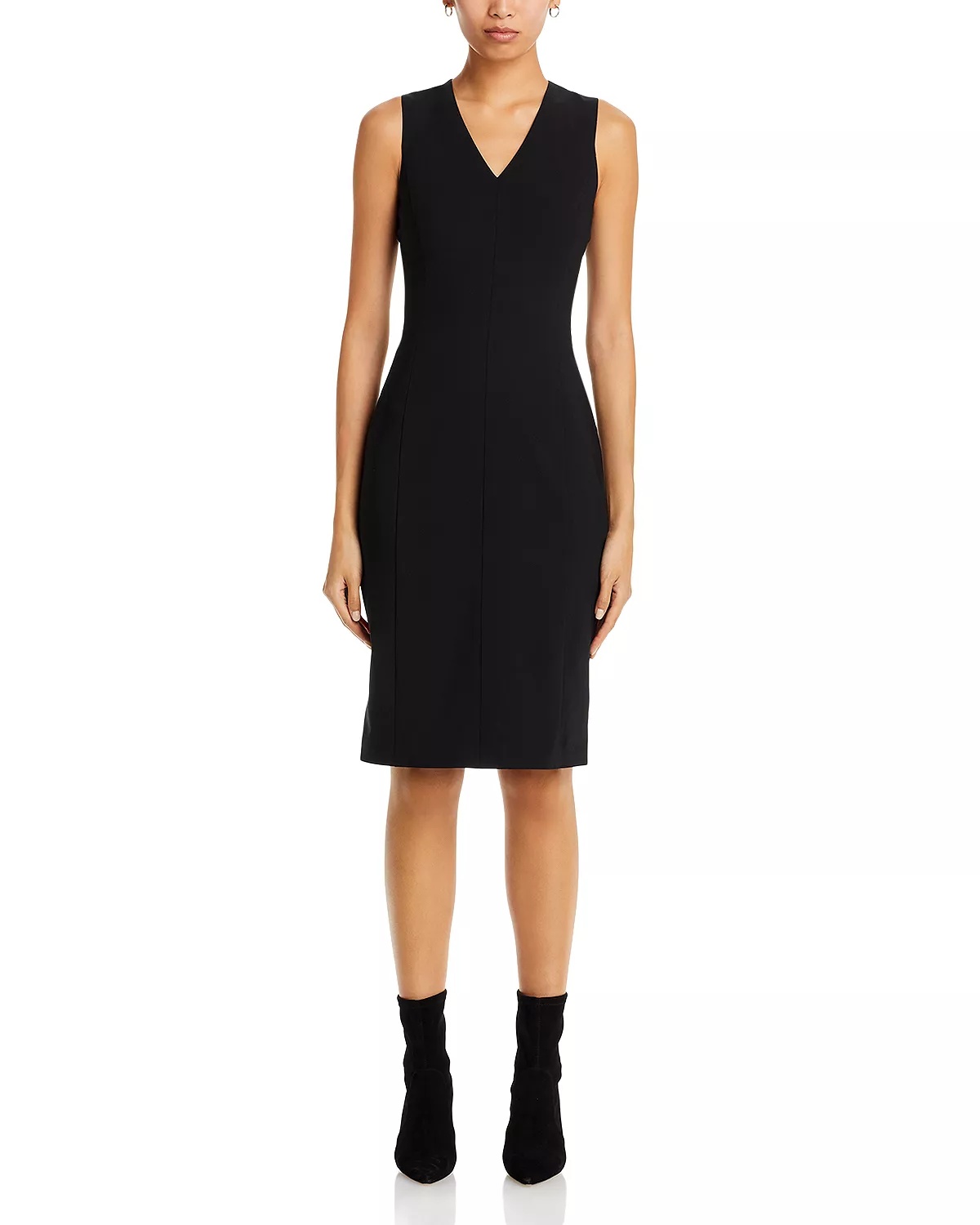 V Neck Midi Dress - 7