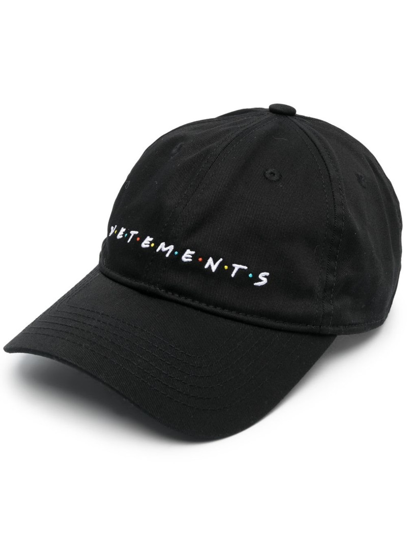 logo-embellished cotton cap 1