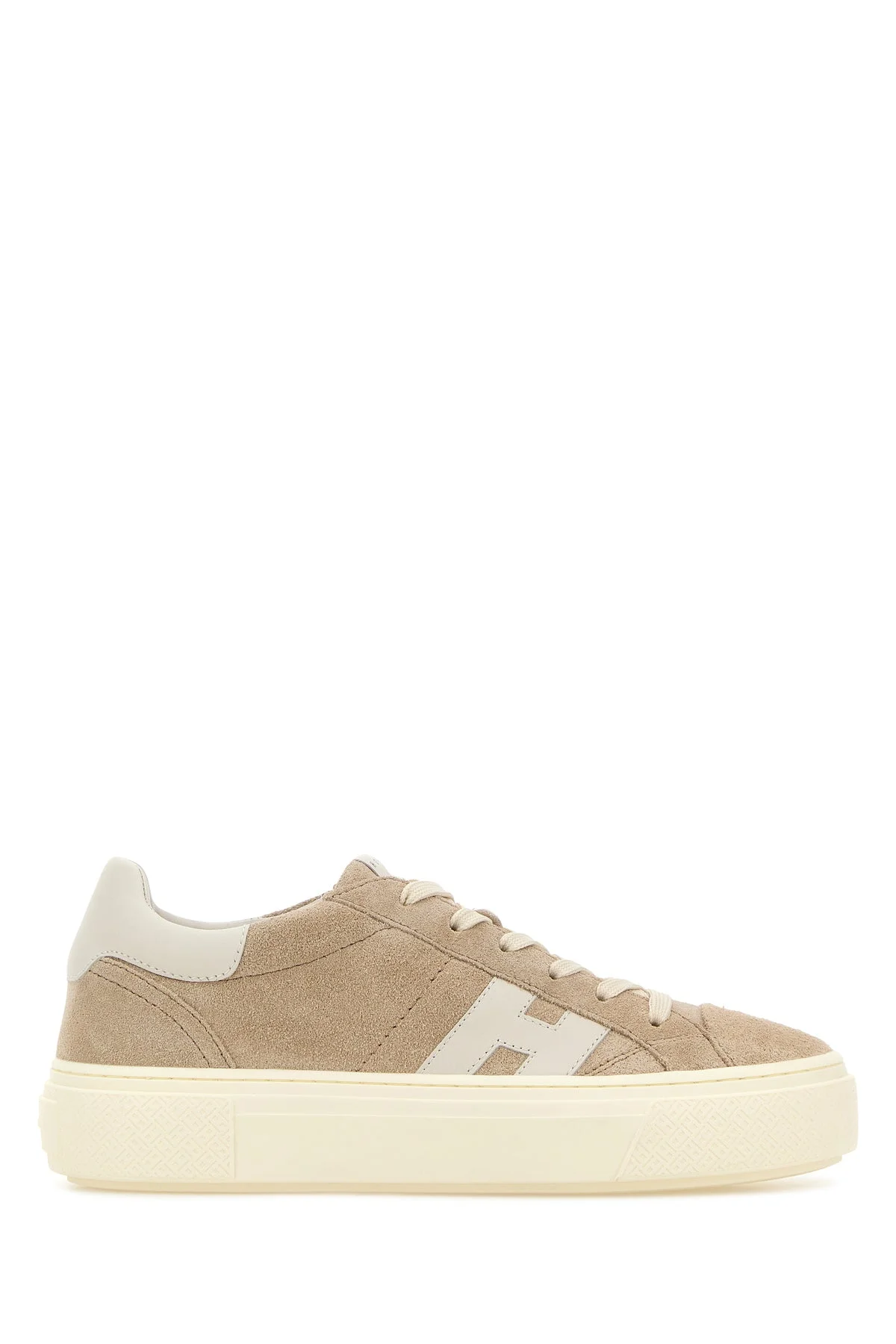 Beige suede sneakers - 1