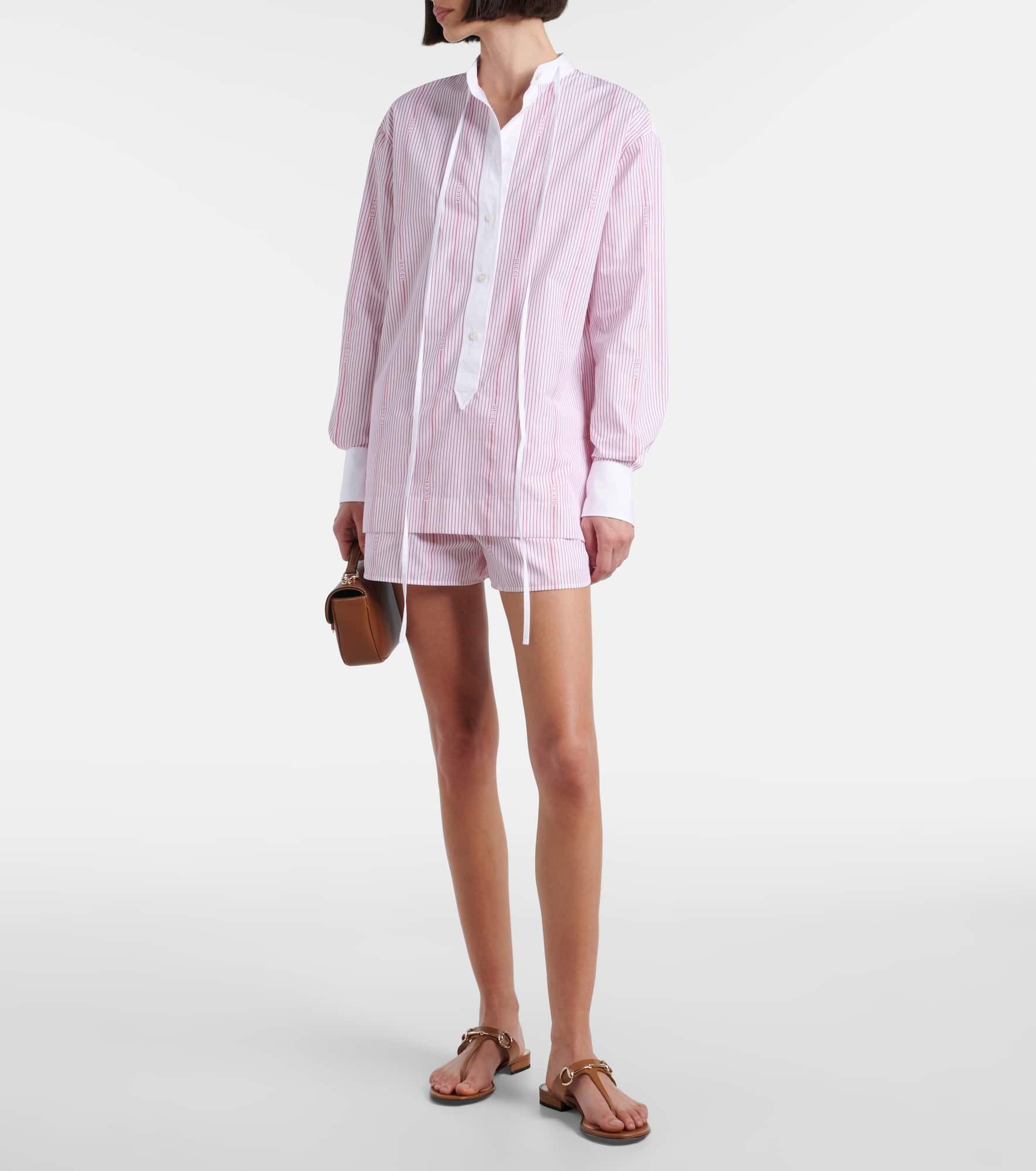 Striped cotton fil coupé shirt - 2