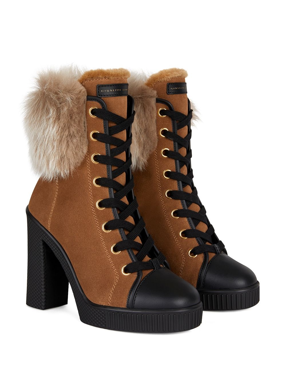 faux-fur ankle boots - 2