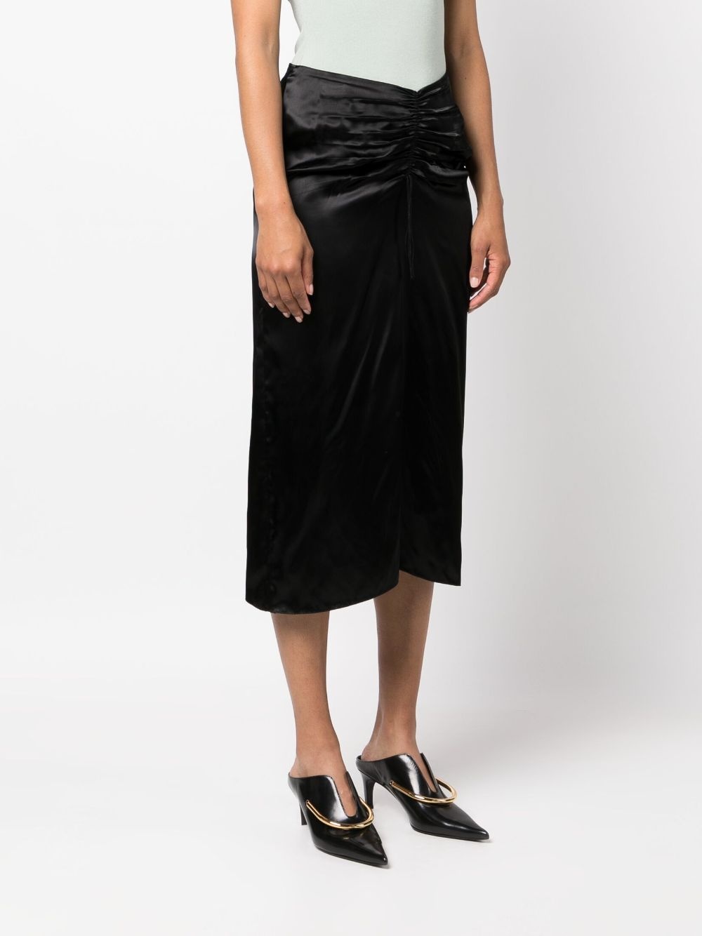 gathered-waist midi skirt - 3