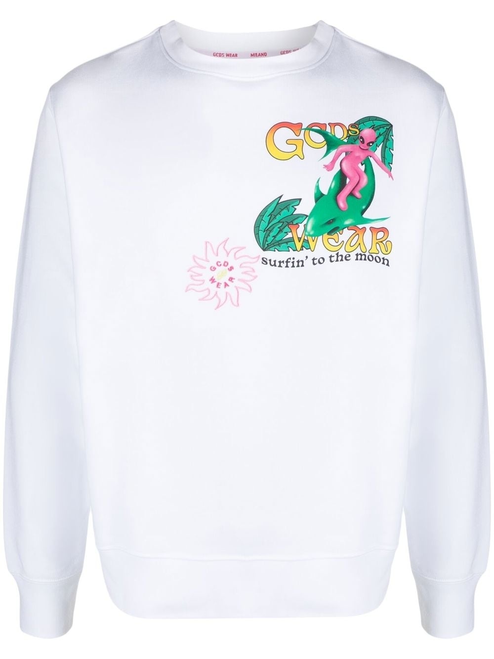 graphic-print crew-neck sweatshirt - 1