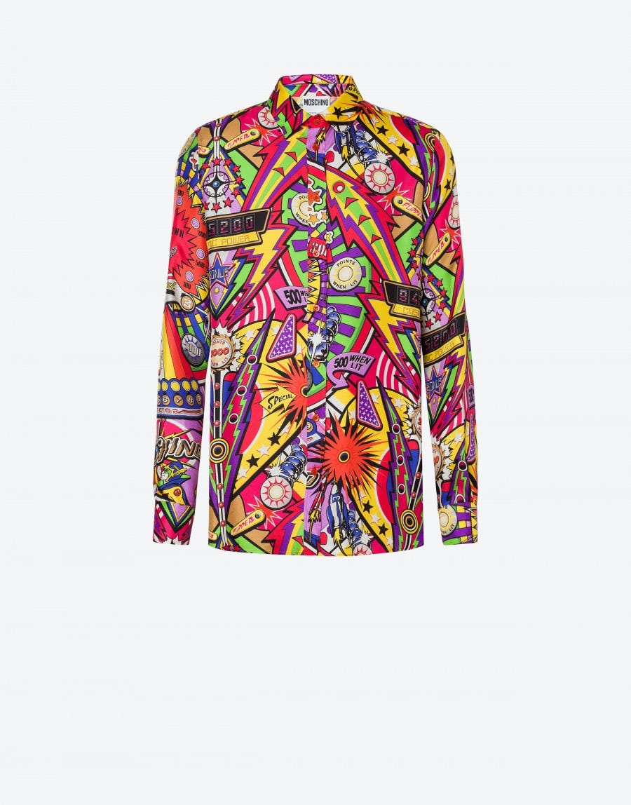 PINBALL PRINT POPLIN SHIRT - 1