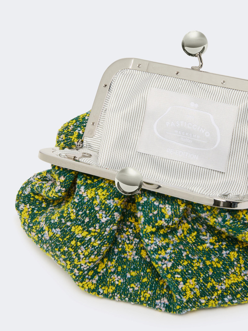 ACCENNI Small wool bouclé Pasticcino Bag - GREEN 5