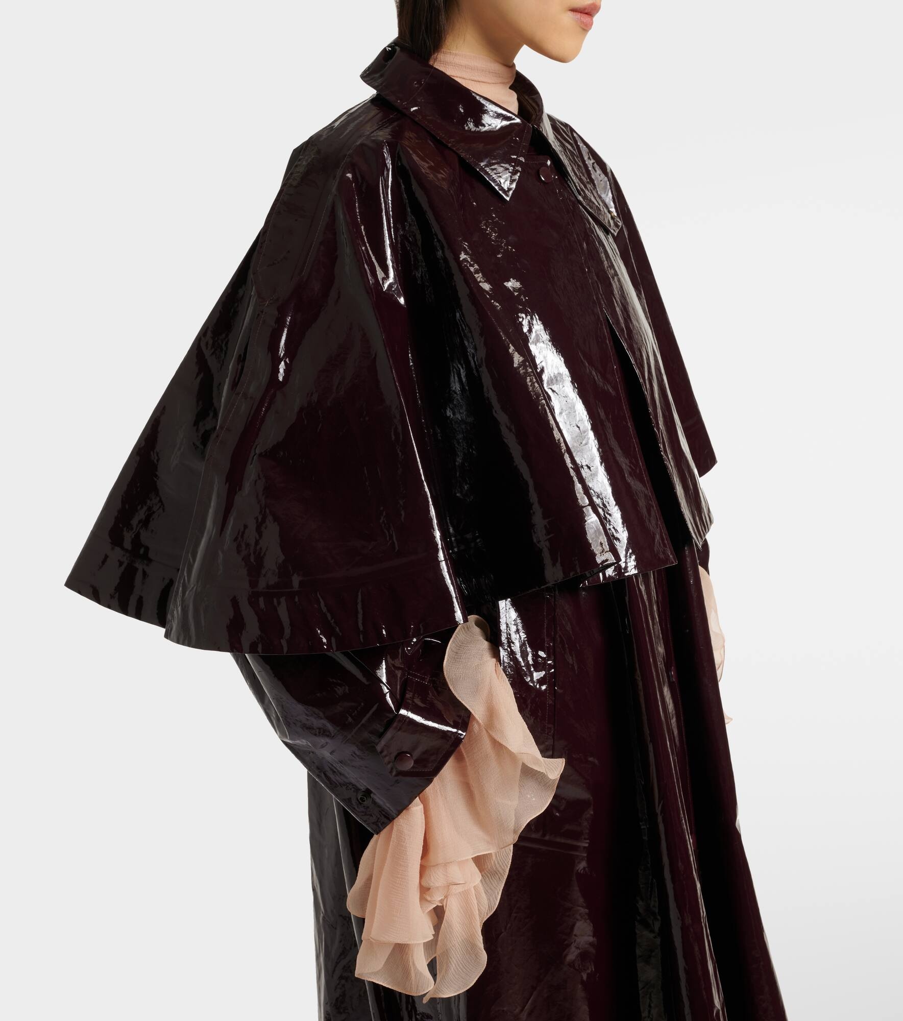 Caped coated cotton coat - 5