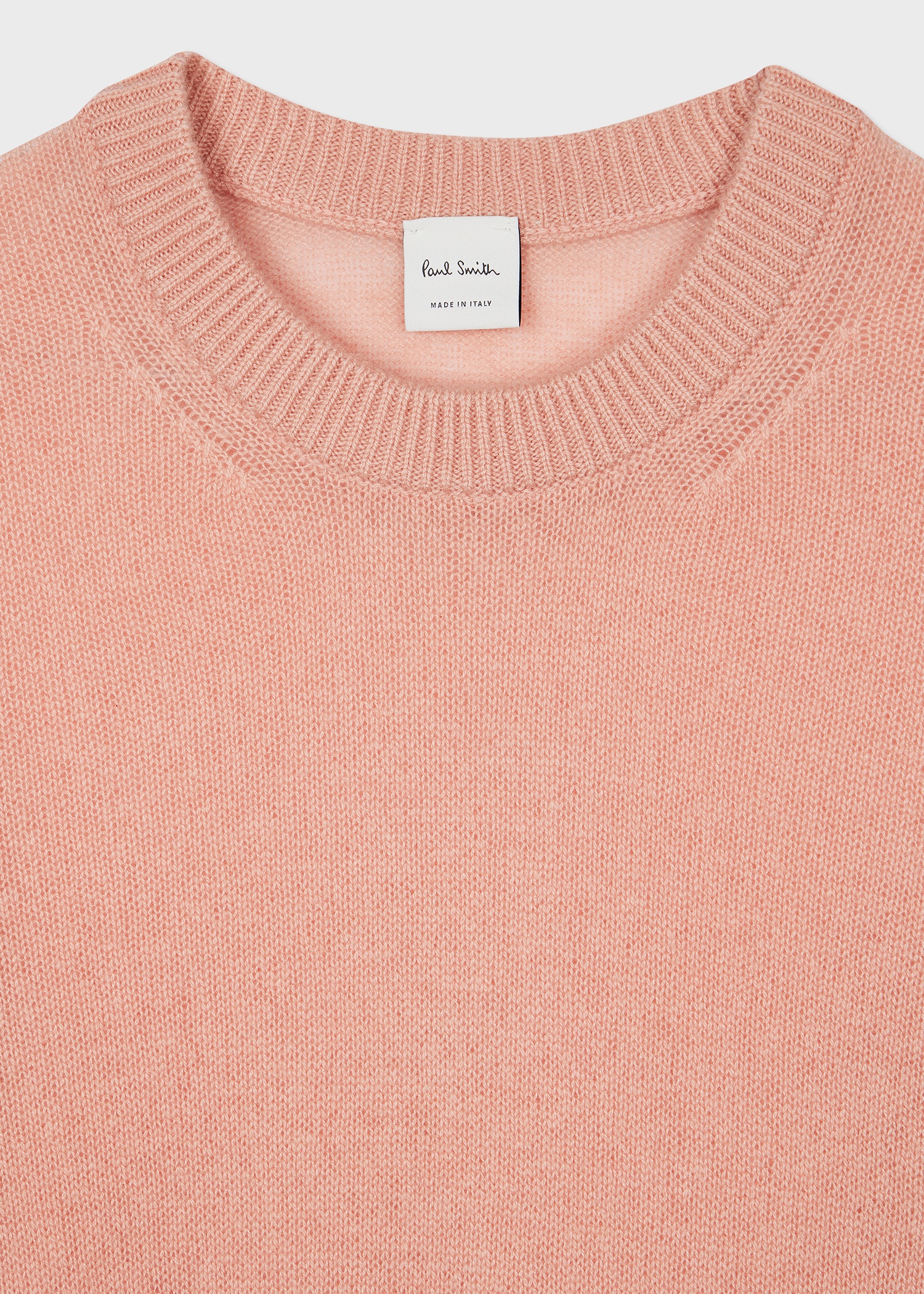 Women's Light Pink Cashmere Short-Sleeve Sweater - 2
