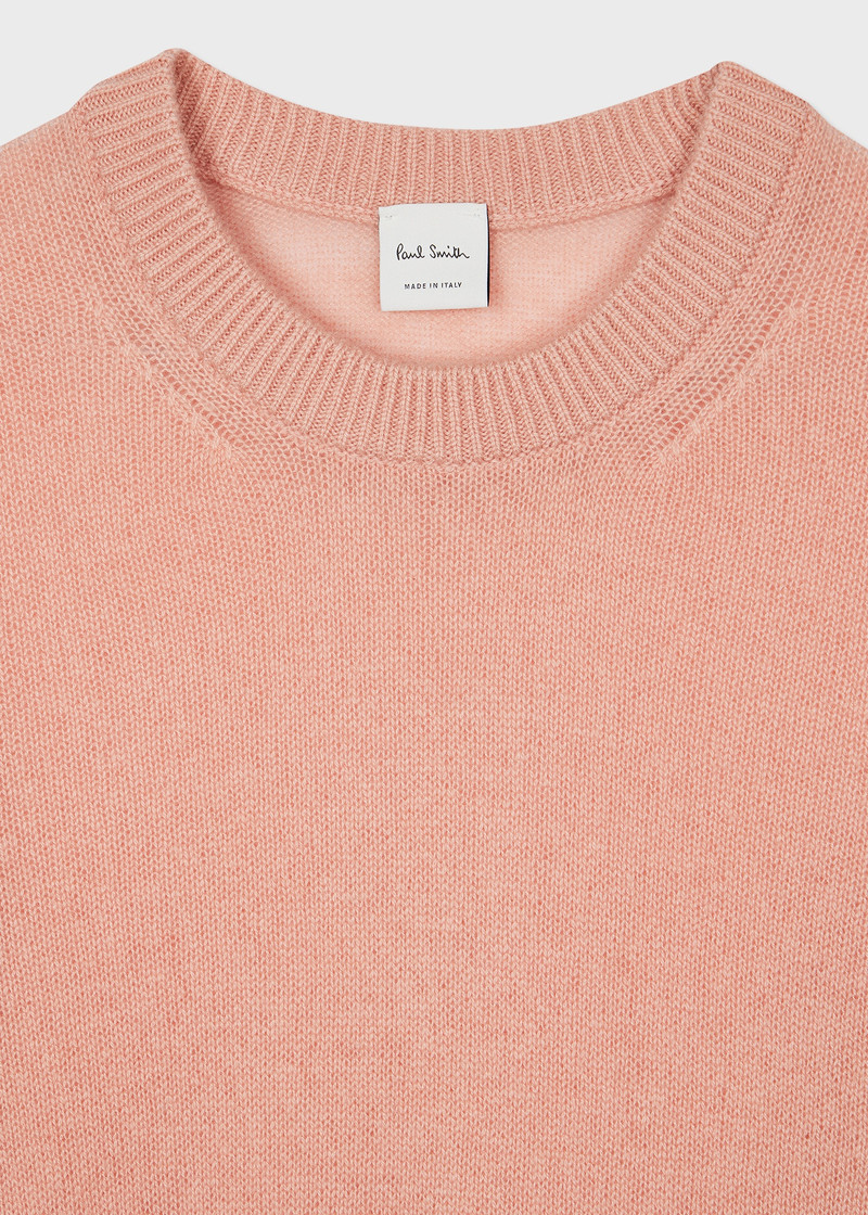 Paul Smith Women's Light Pink Cashmere Short-Sleeve Sweater outlook