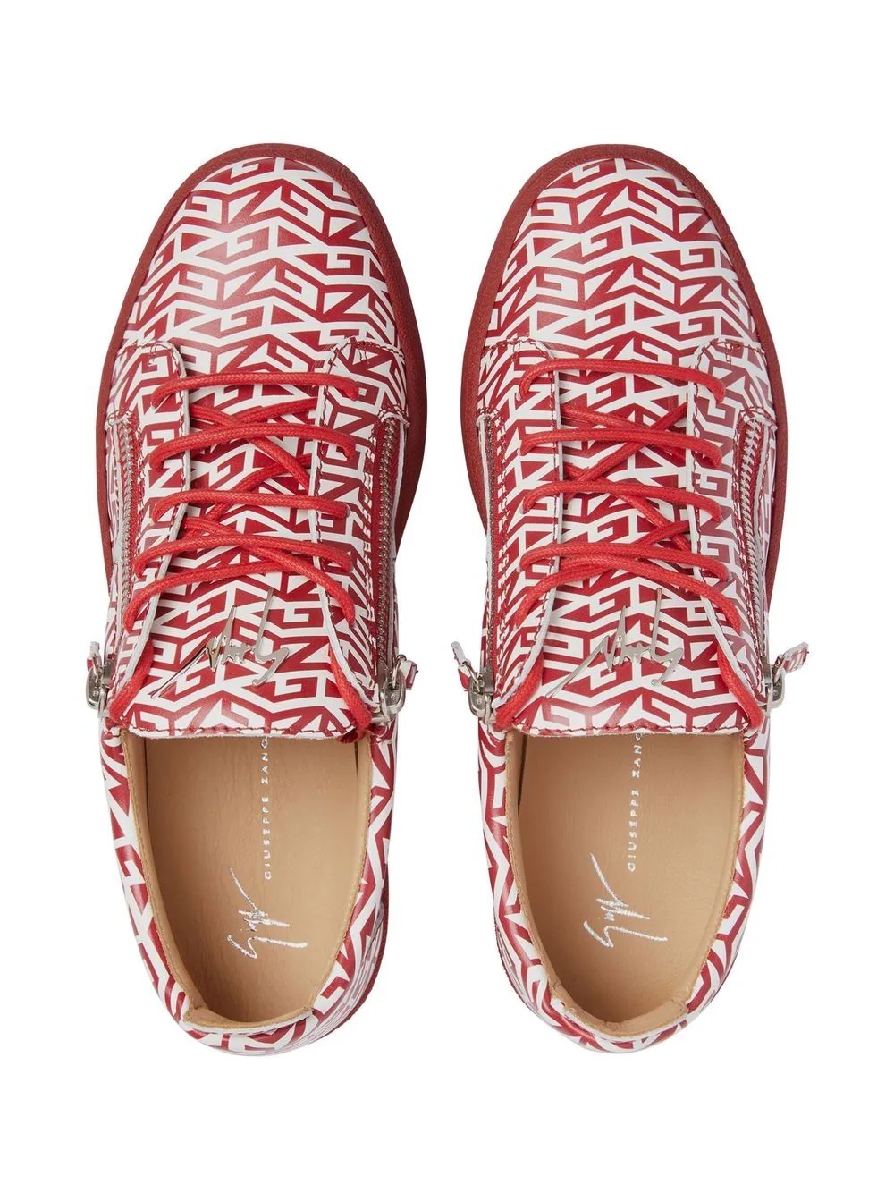 Frankie monogram low-top sneakers - 4
