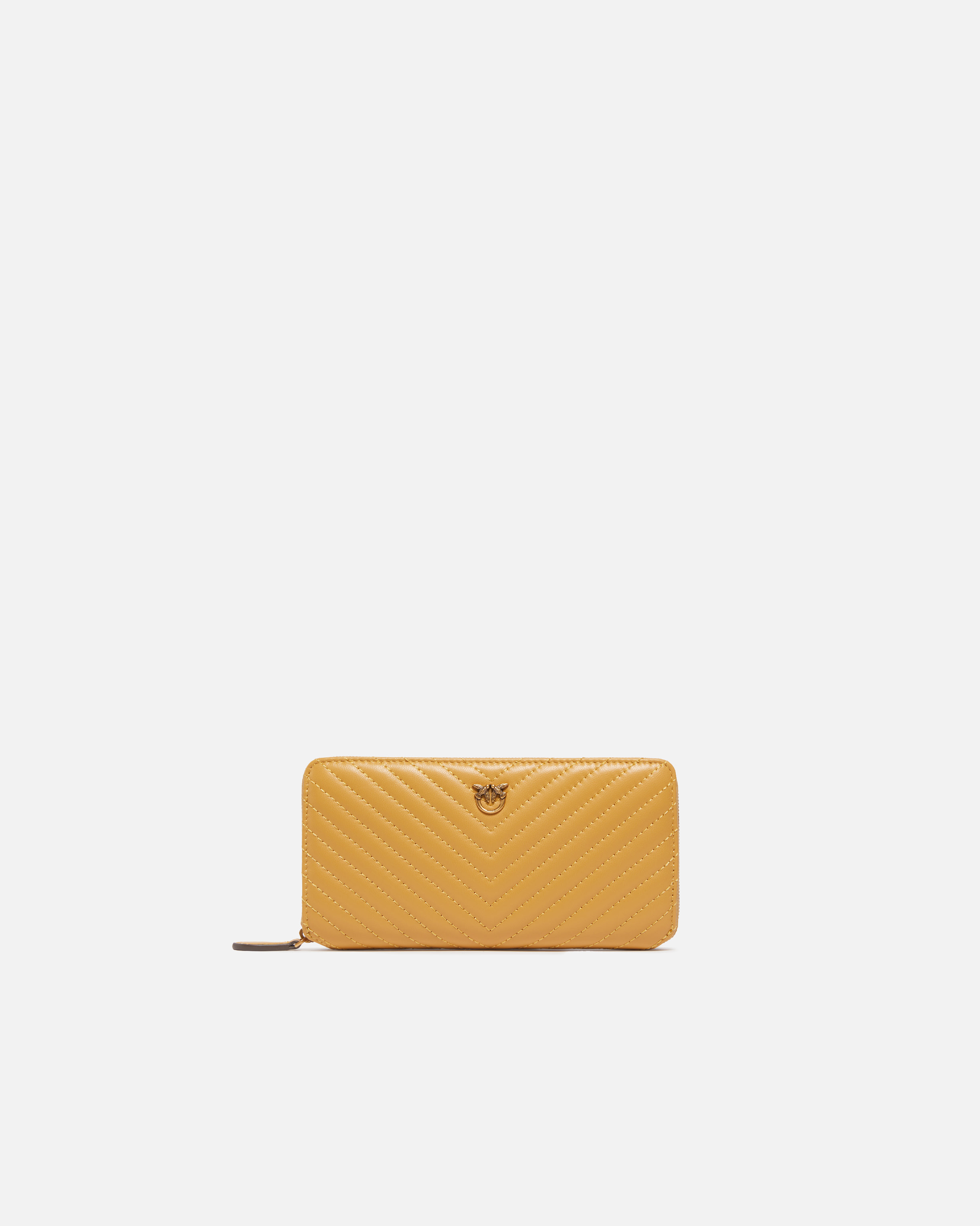 ZIP-AROUND WALLET IN CHEVRON-PATTERNED NAPPA LEATHER - 1