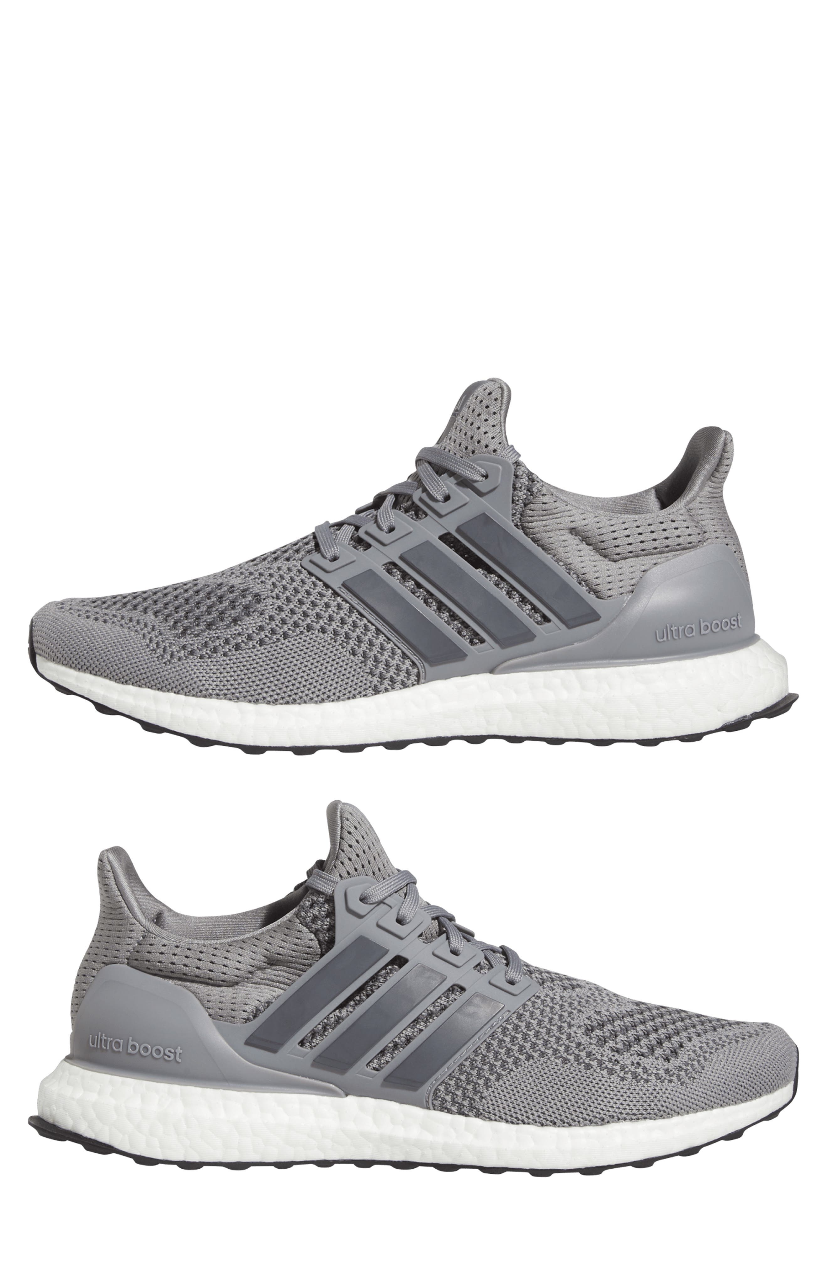 adidas Ultraboost 1.0 Running Sneaker in Grey/Core Black at Nordstrom - 8