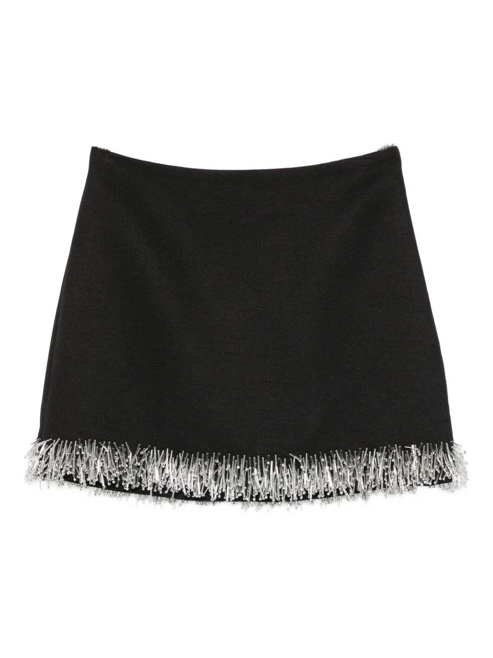 beaded-fringe mini skirt - 1
