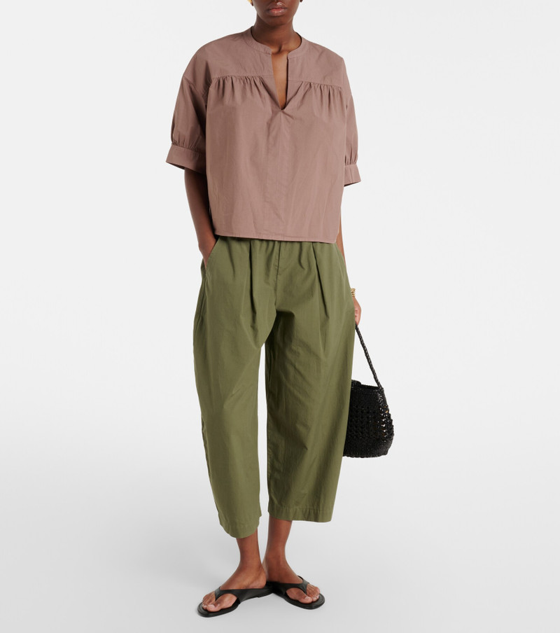 velvet Sophia cotton poplin wide-leg pants outlook