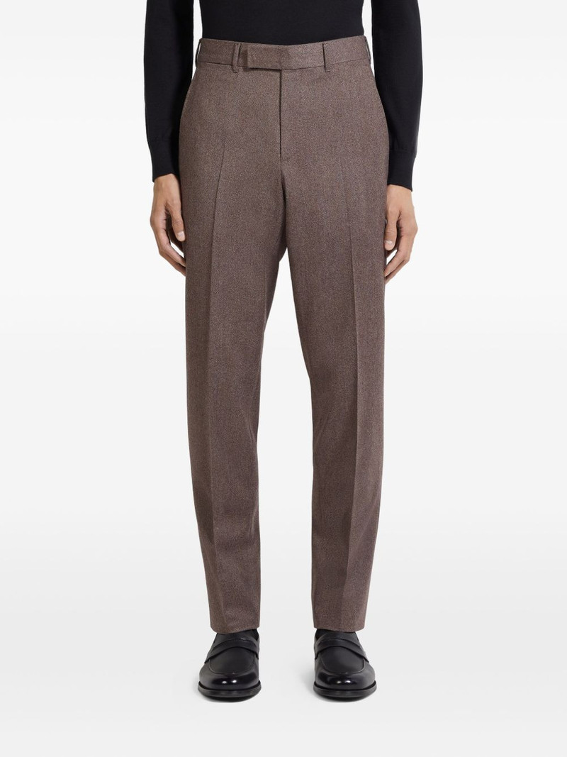 ZEGNA mélange-effect trousers outlook