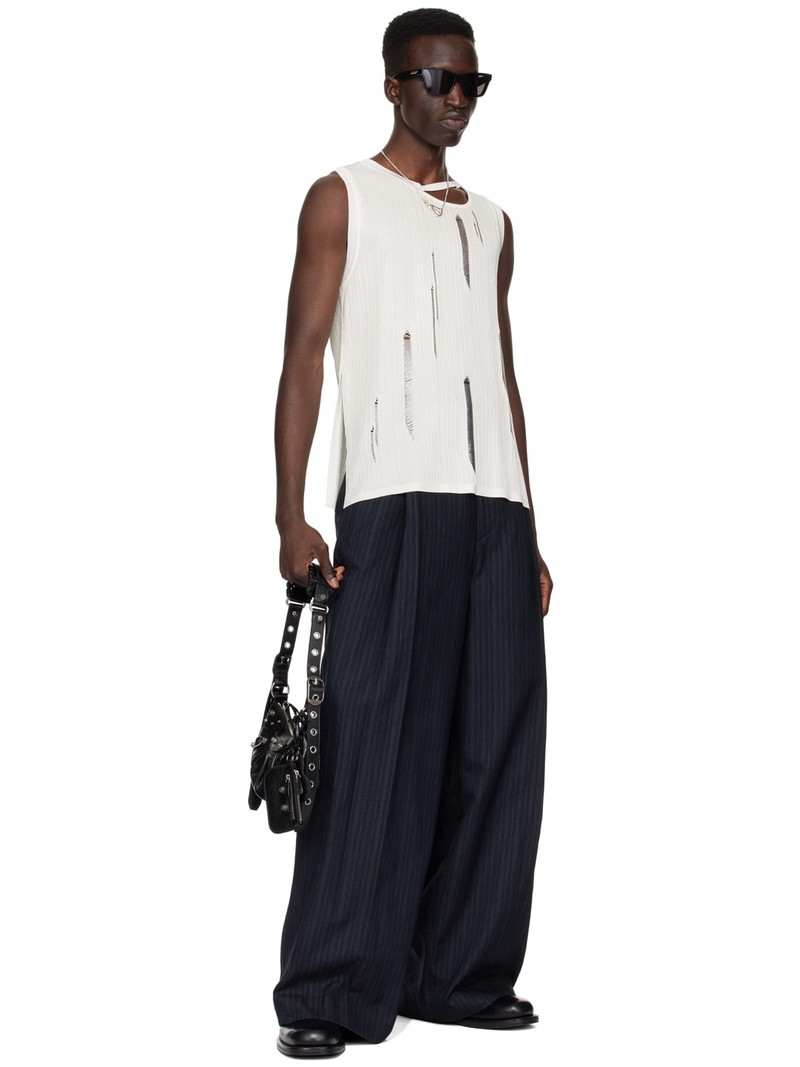 LGN LOUIS GABRIEL NOUCHI White Ribbed Tank Top outlook