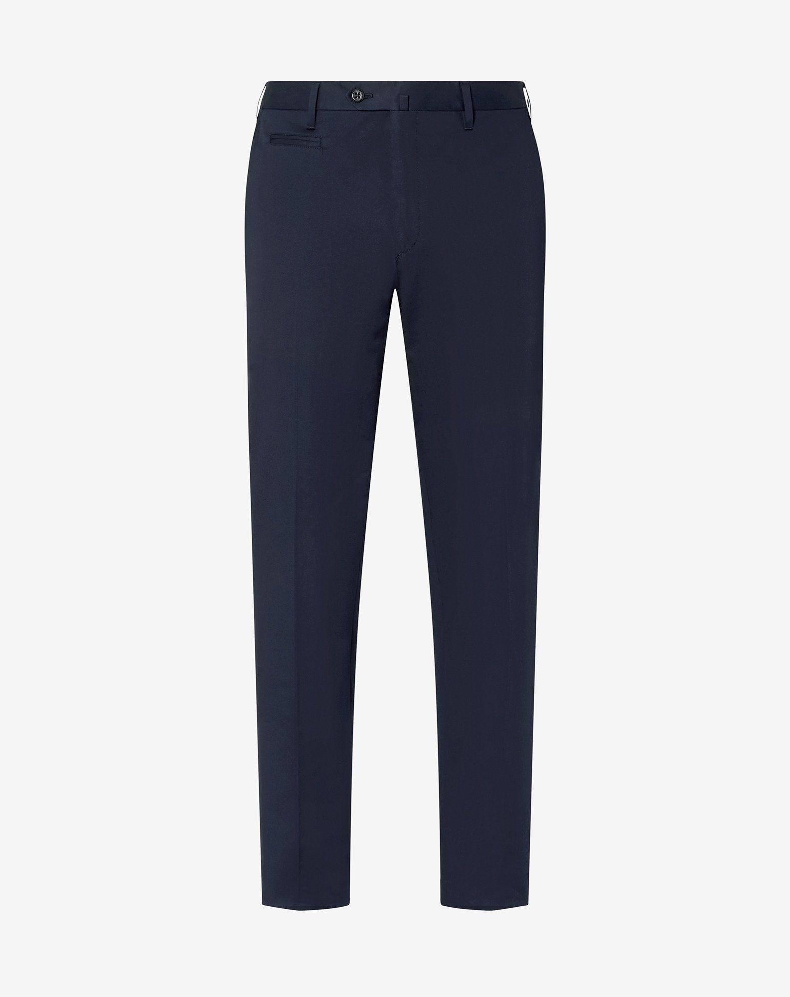 Blue stretch cotton gabardine trousers - 1