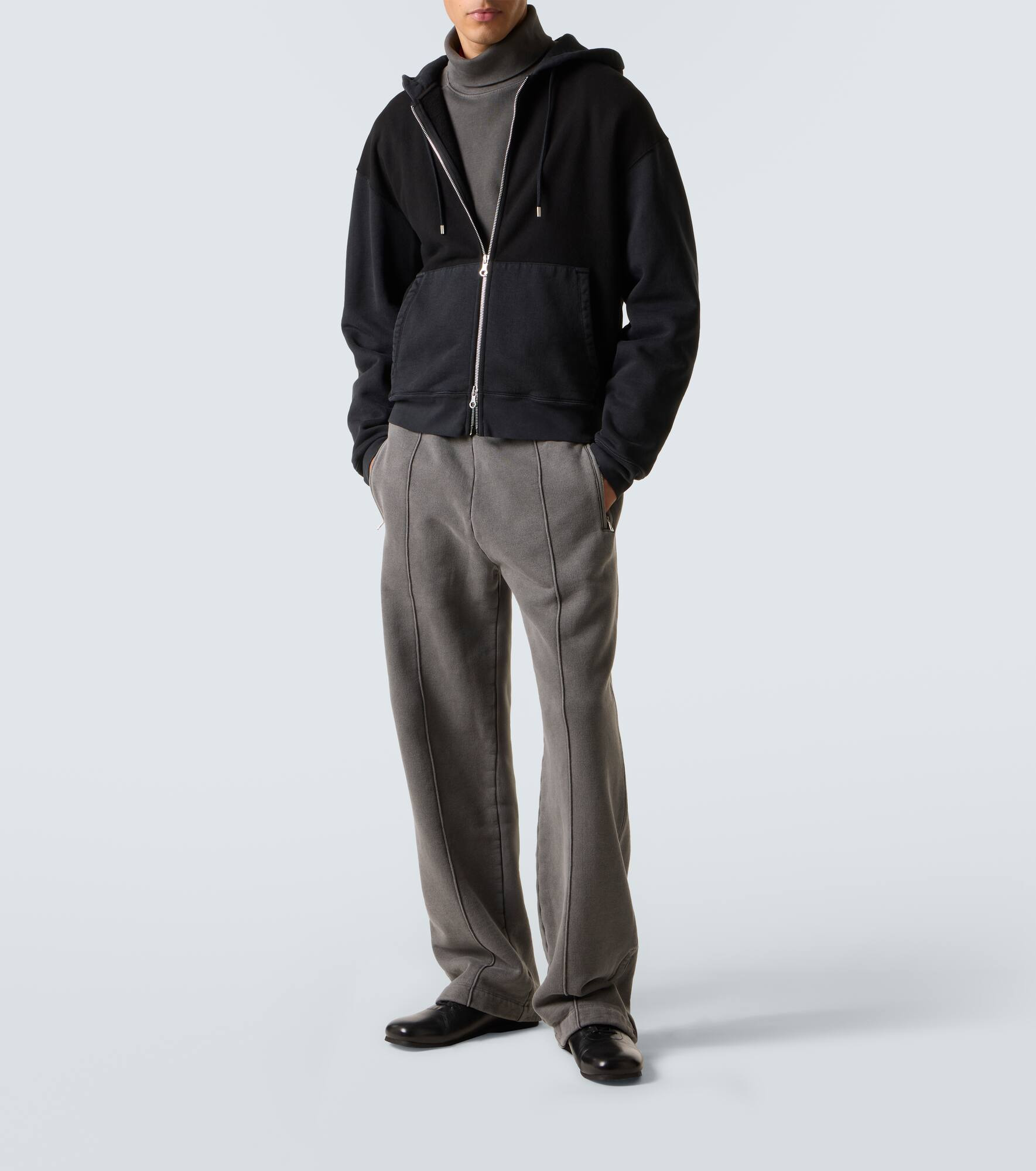 Cotton jersey wide-leg sweatpants - 2