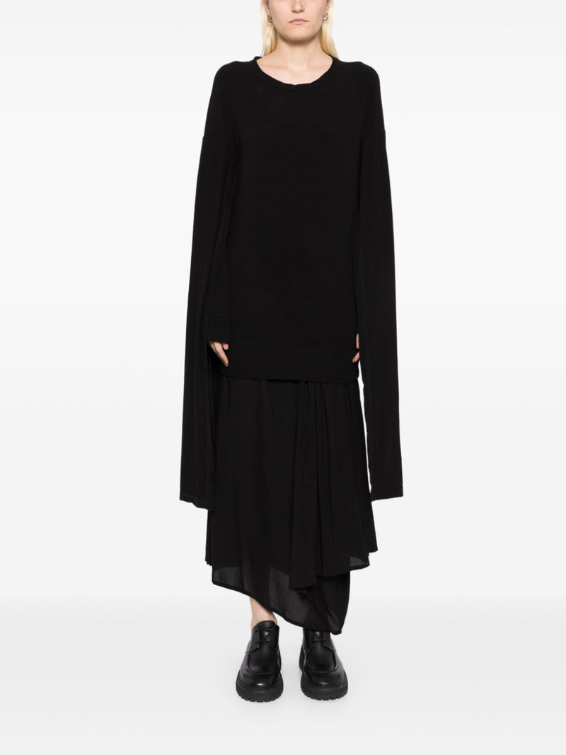 Yohji Yamamoto layered hanging sleeves top outlook