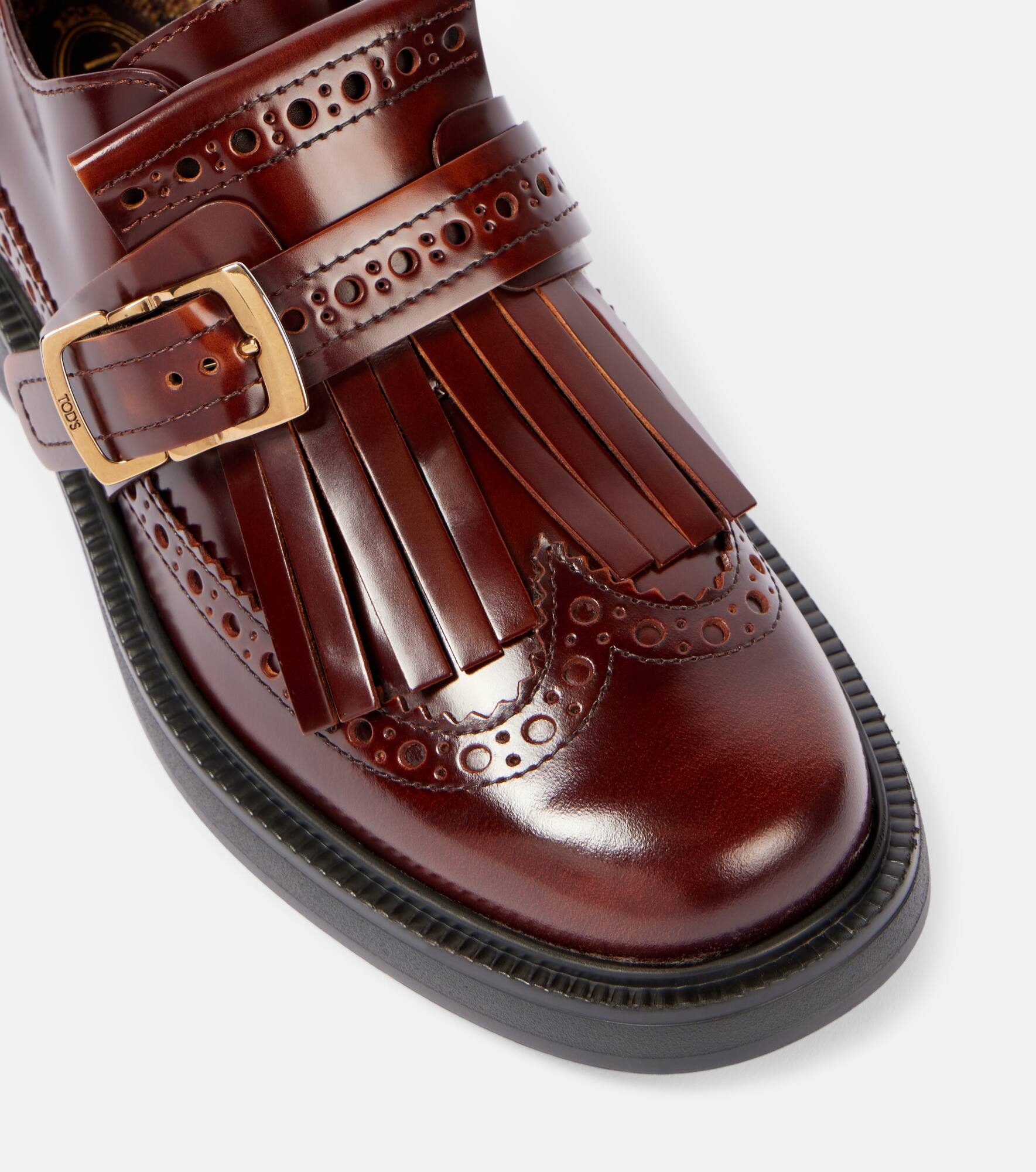Leather monk strap shoes - 6