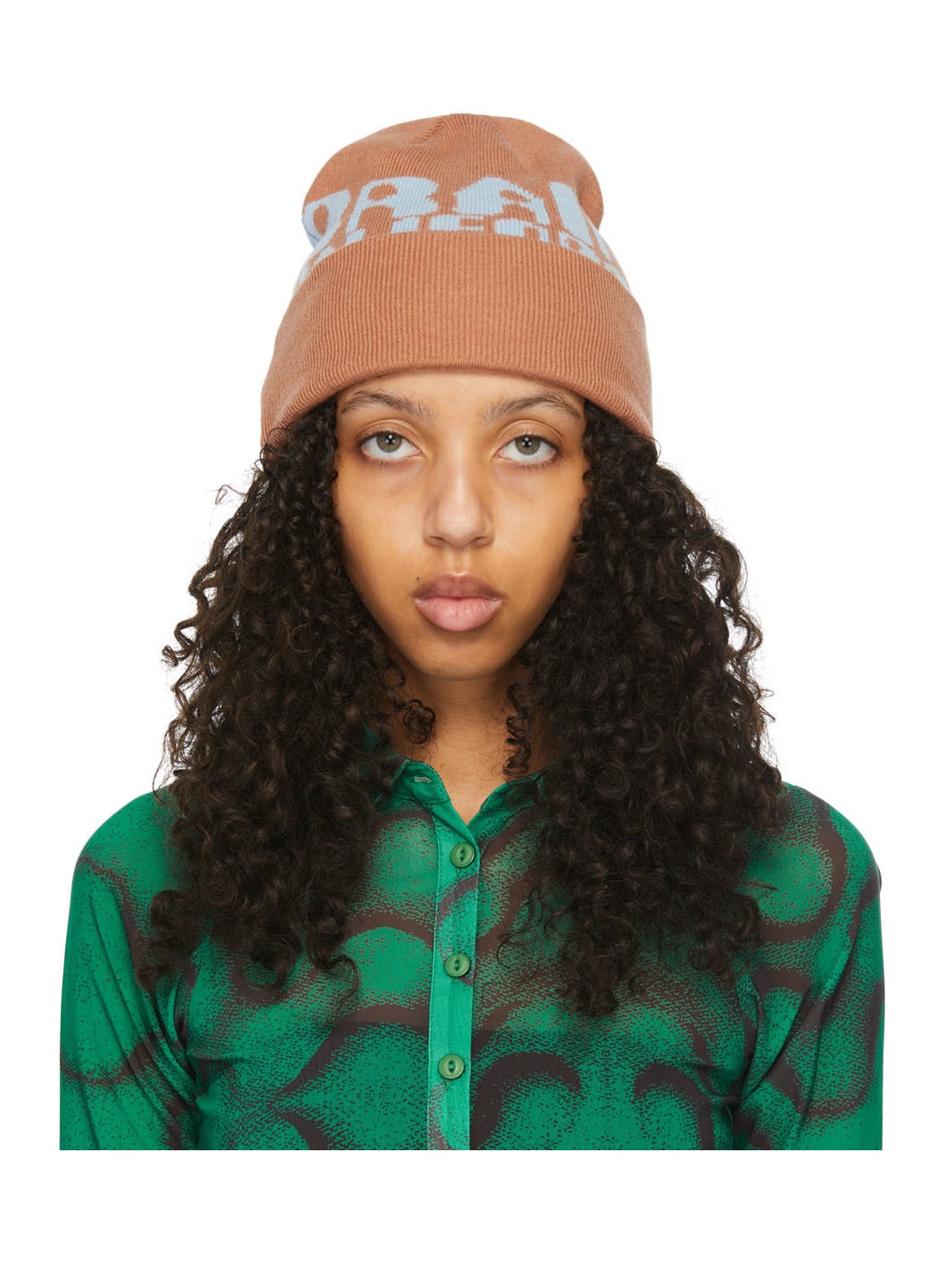 Orange Californian Design Beanie - 1