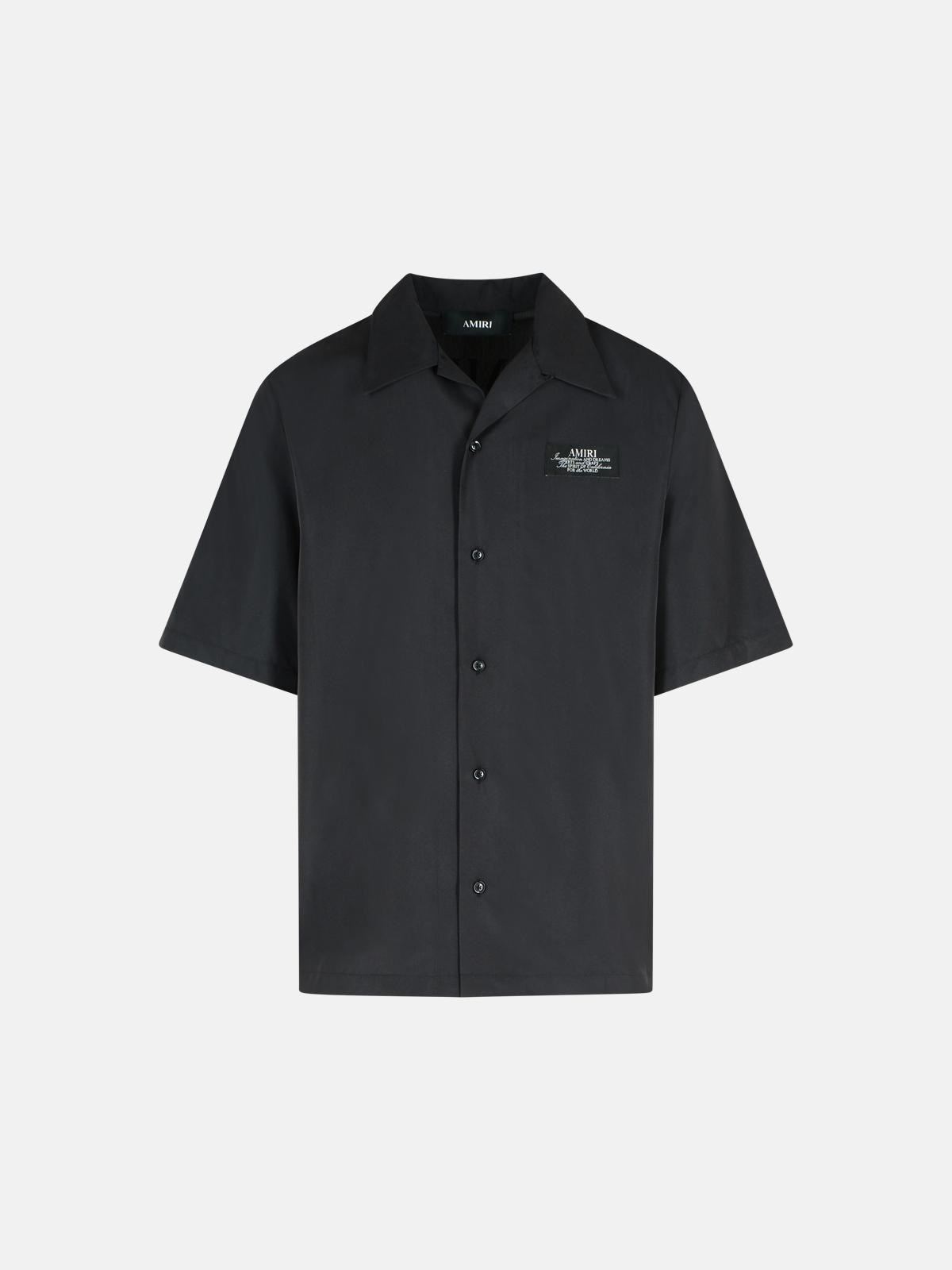 'SPIRIT' BLACK MODAL BLEND SHIRT - 1