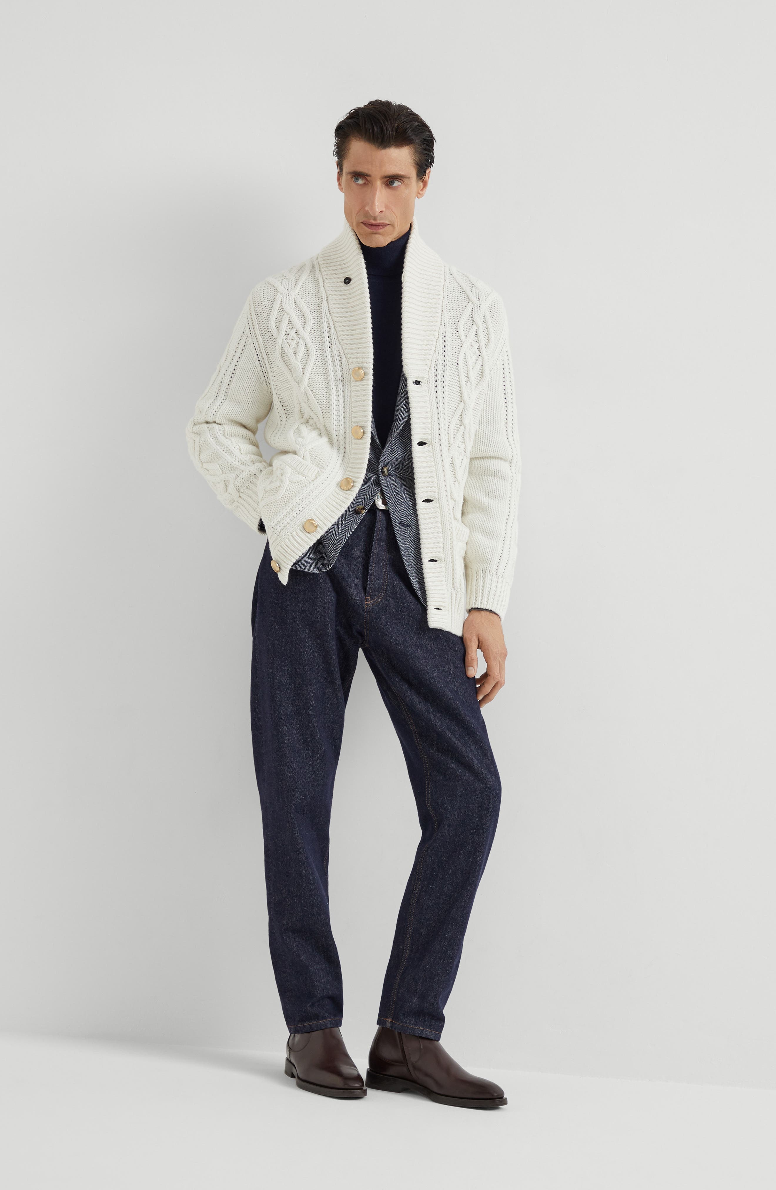 Brunello Cucinelli Turtleneck sweater in Navy Blue at Nordstrom - 6