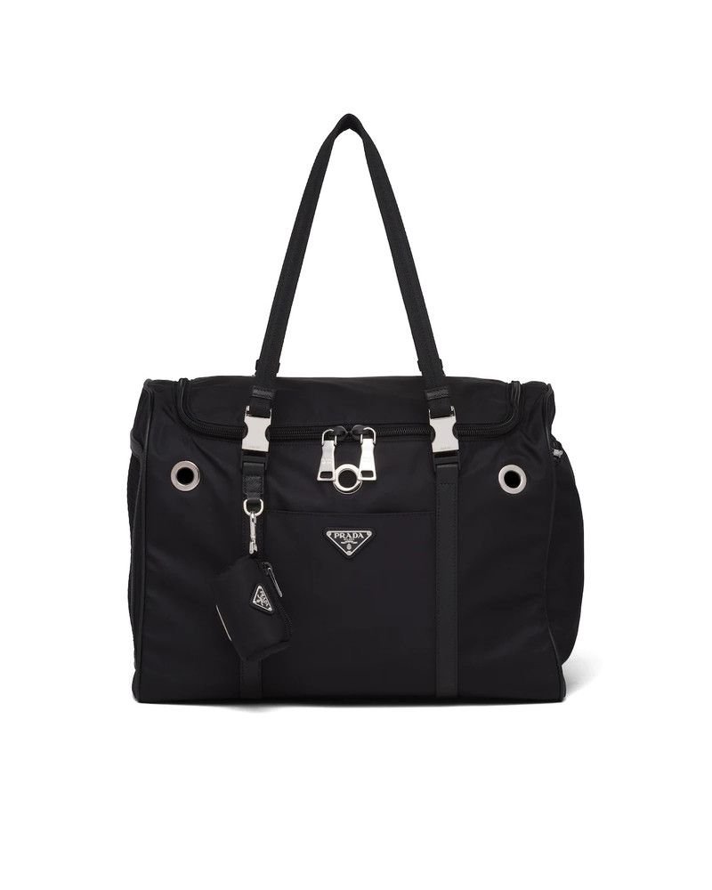 Re-Nylon and Saffiano leather pet bag 1