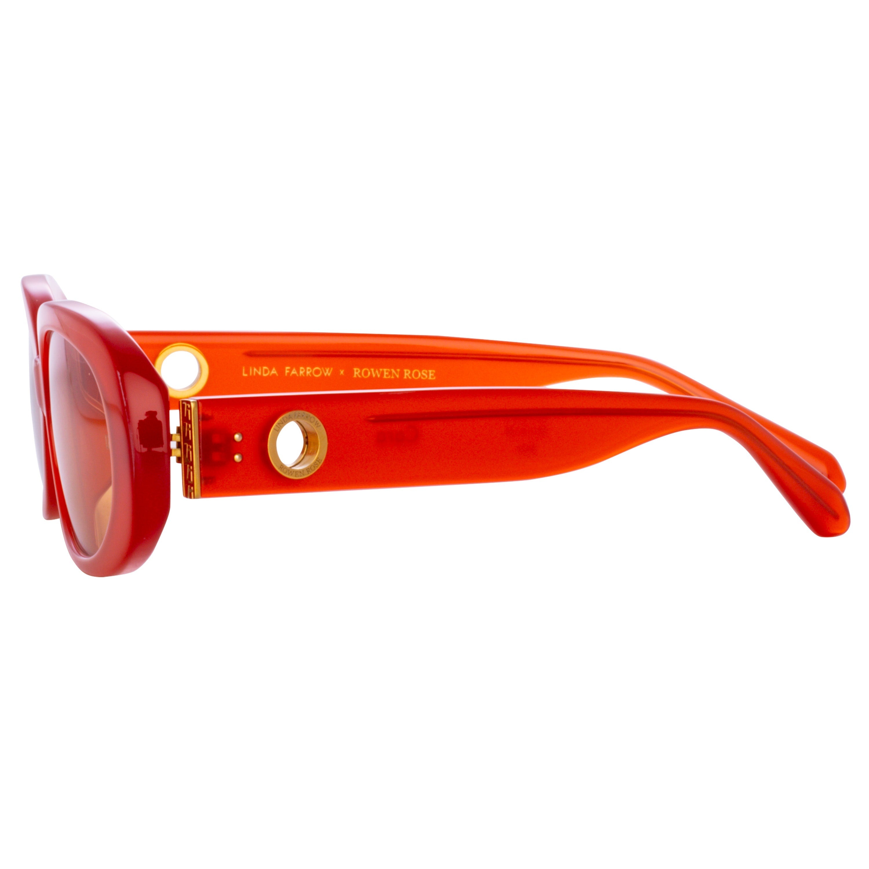 CARA OVAL SUNGLASSES IN TERRACOTTA - 4