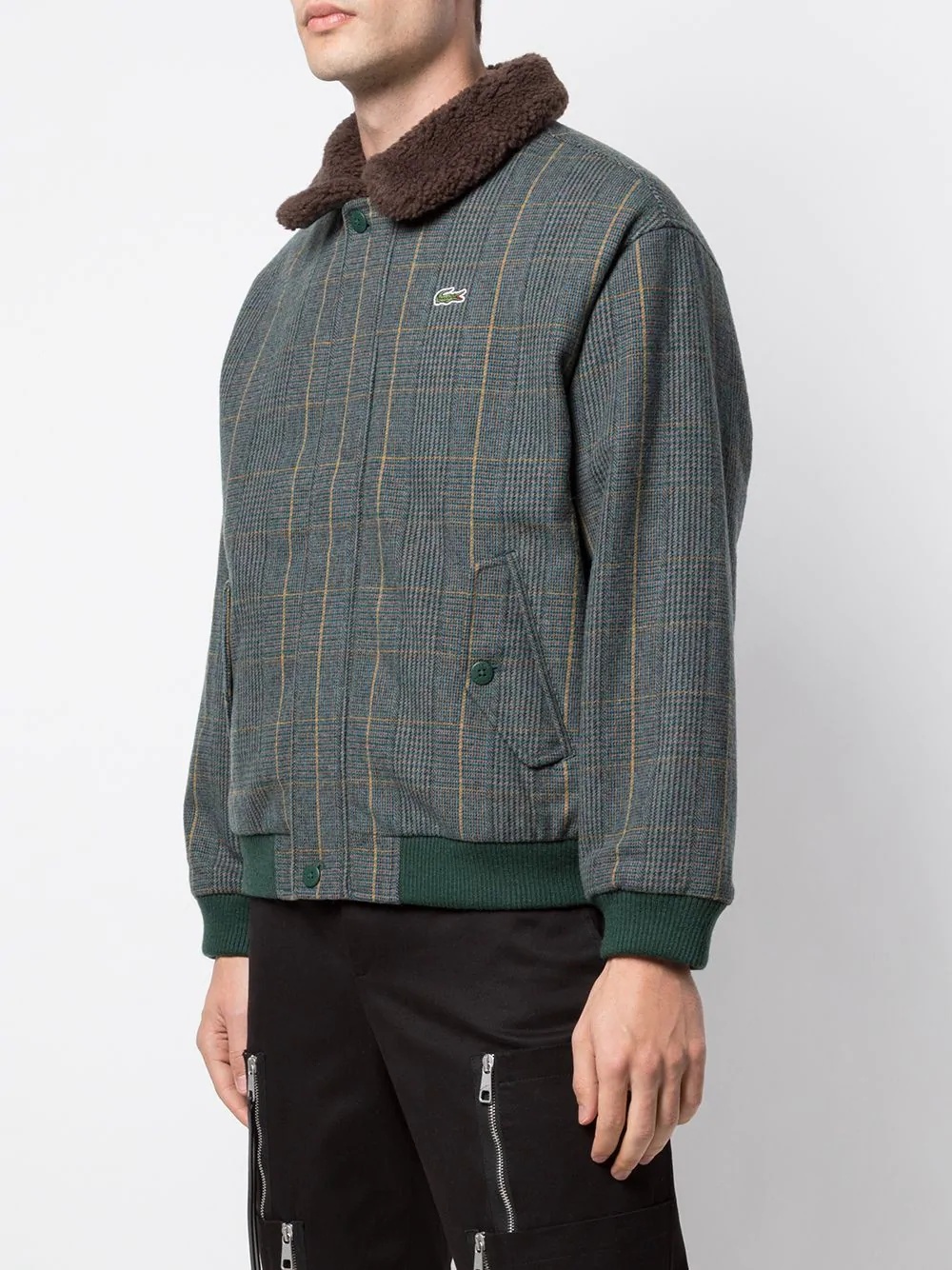 x Lacoste plaid bomber jacket - 3