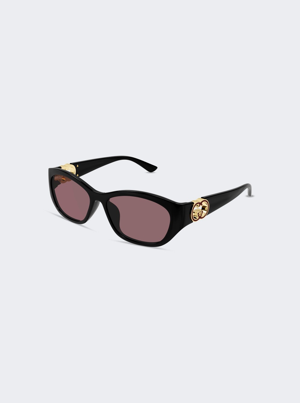 Hailey 57 Round Sunglasses Shiny Black - 4