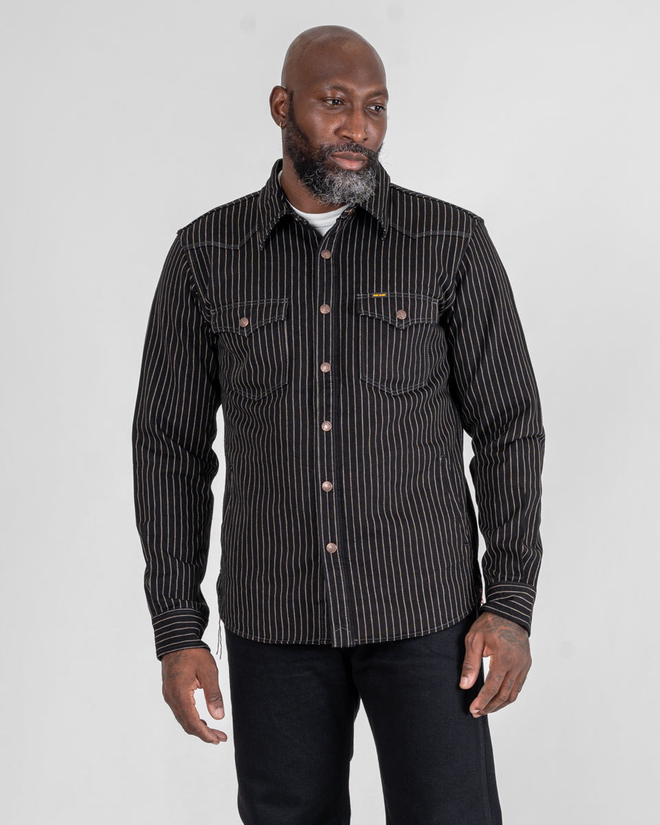IHSH-227-BLK 12oz Wabash CPO Shirt - Black - 2