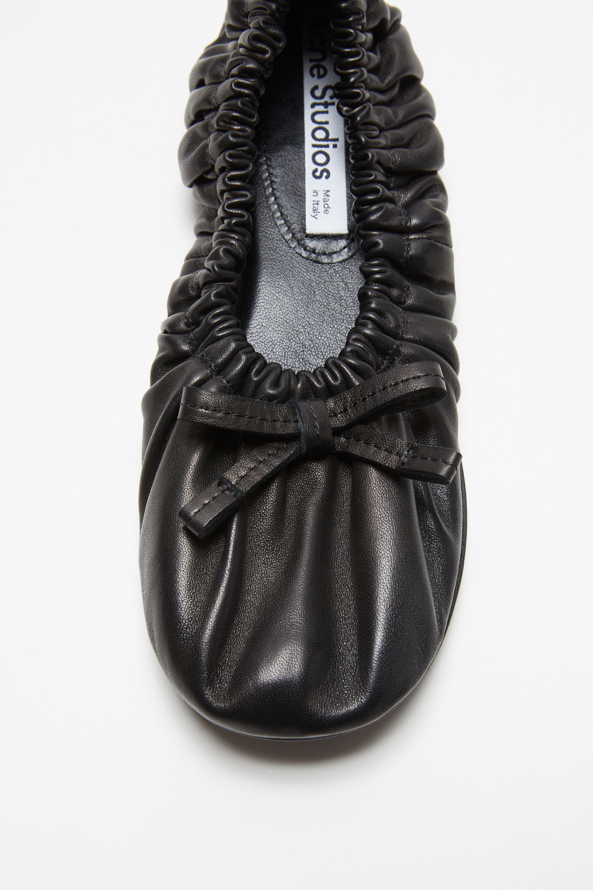 Leather ballet flat - Black - 3