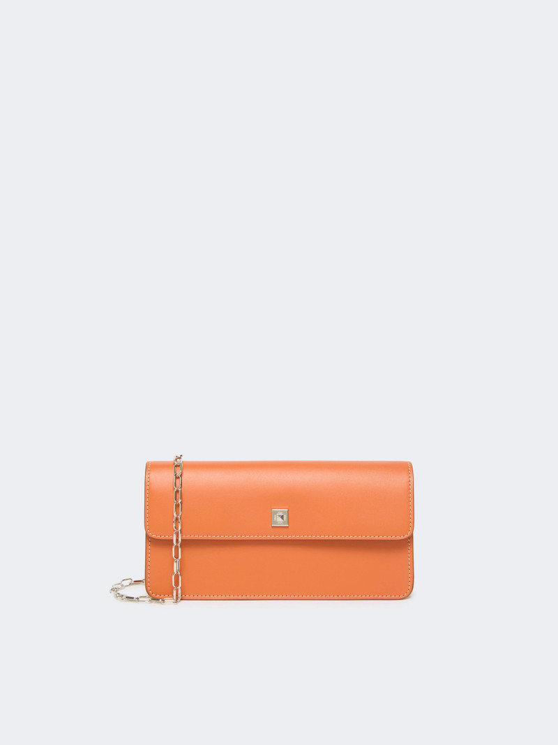 CLUTCHY Leather phone pouch - TANGERINE 1