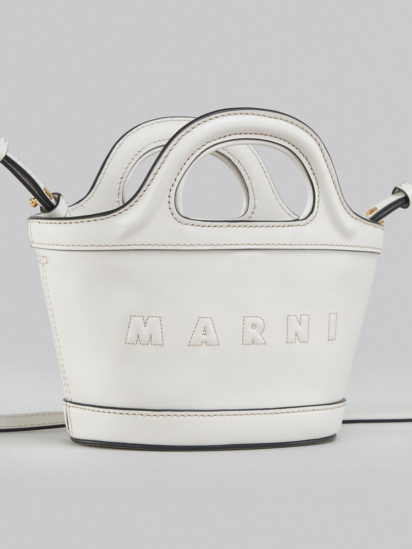 TROPICALIA MICRO BAG IN WHITE LEATHER - 4