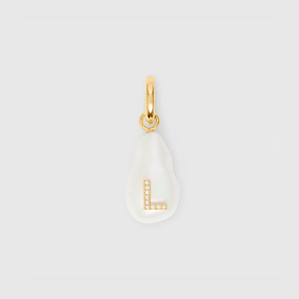 ‘L’ Crystal and Resin Pearl Letter Charm – Online Exclusive - 1