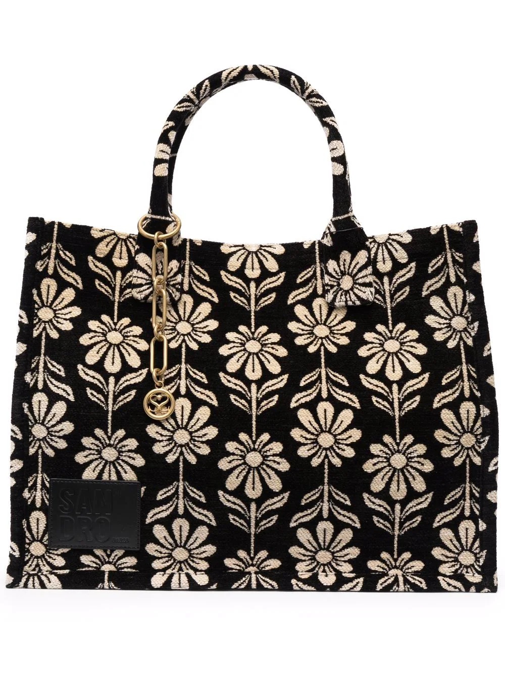 floral-print tote bag - 1