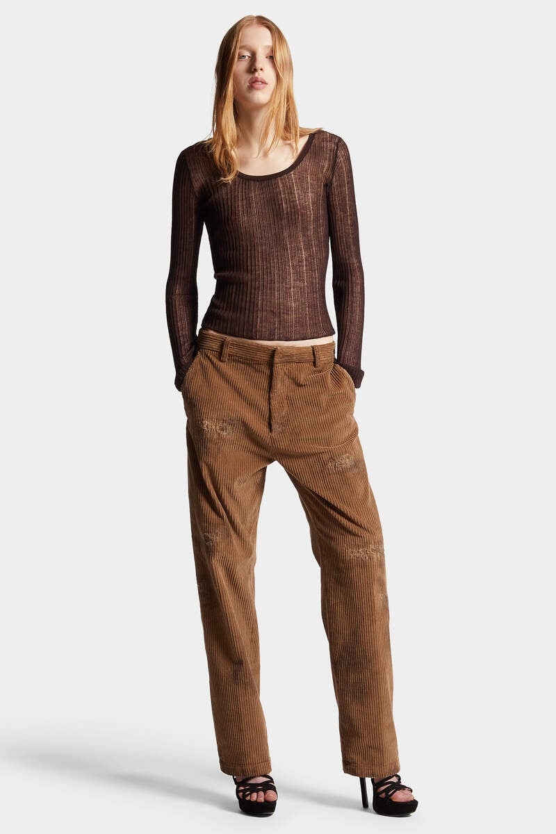 DEAN DISTRESSED CORDUROY TROUSERS - 3