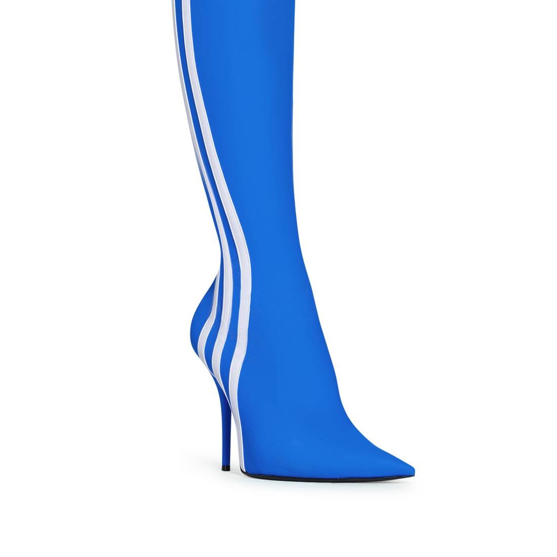 Women's Balenciaga / Adidas Knife 110mm Over-the-knee Boot in Blue - 5