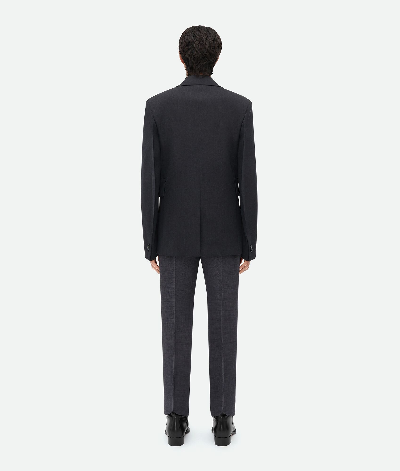 Curved Sleeves Light Wool Jacket - 3