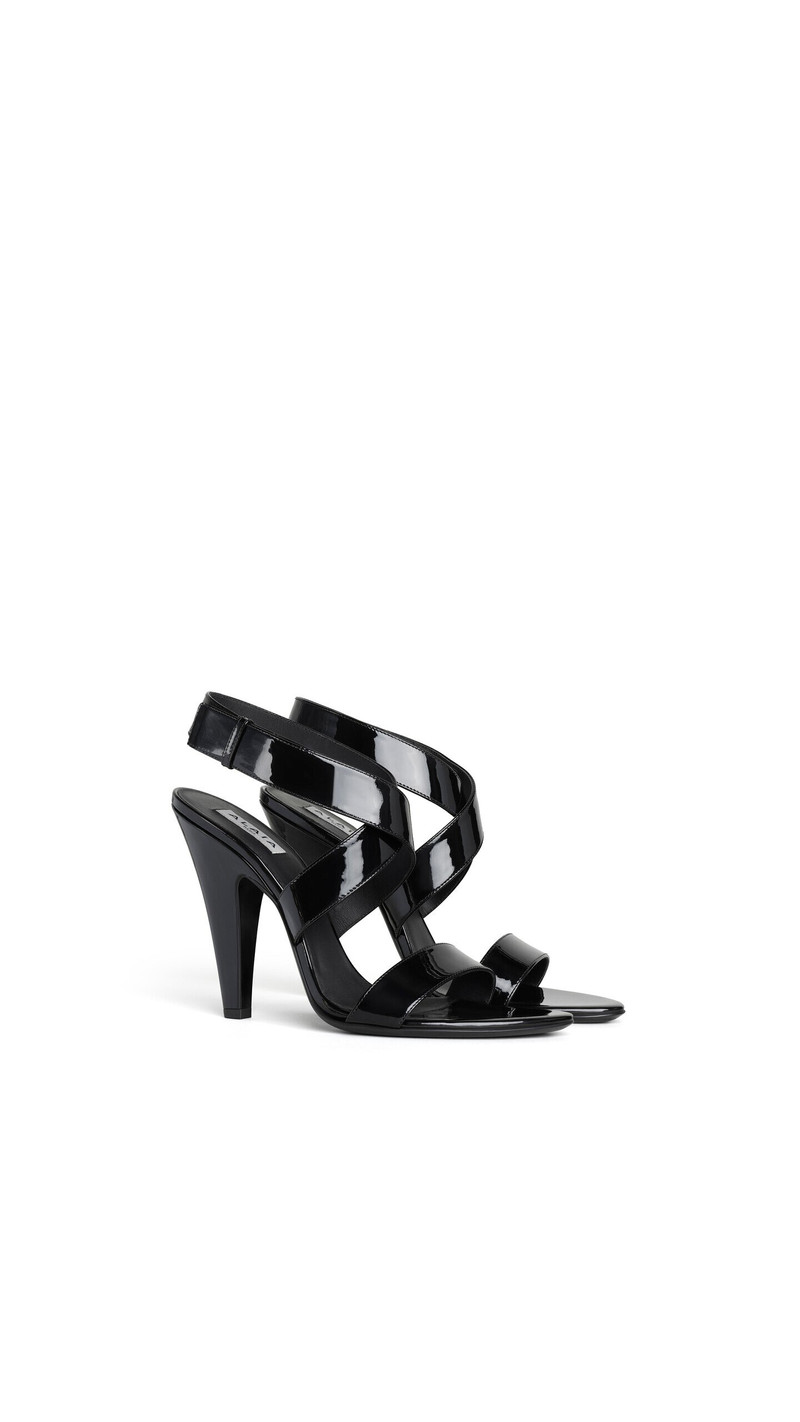 Alaïa CONE SANDALS IN PATENT CALFSKIN outlook
