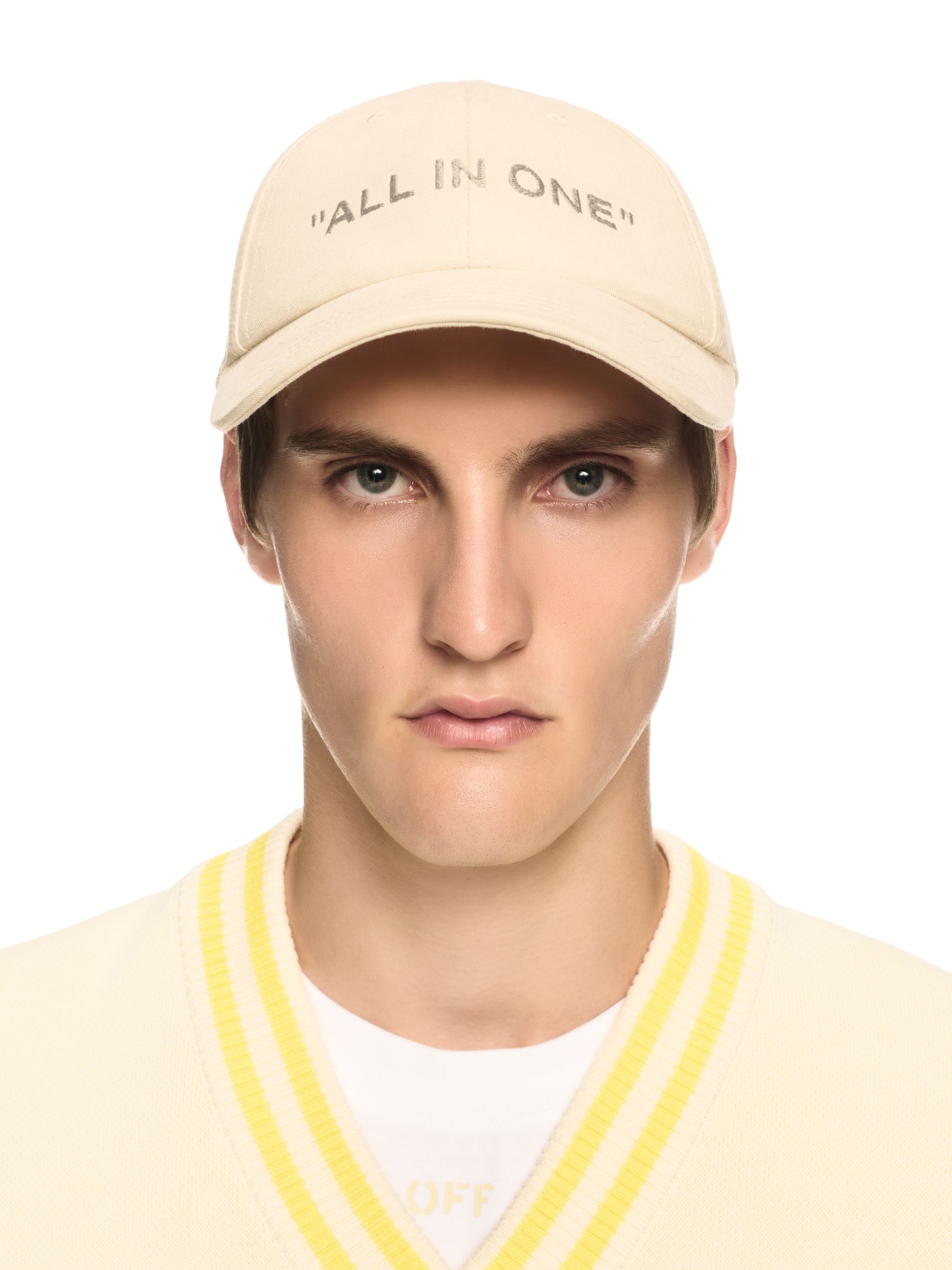 Beige "all In One" Golf Cap - 4