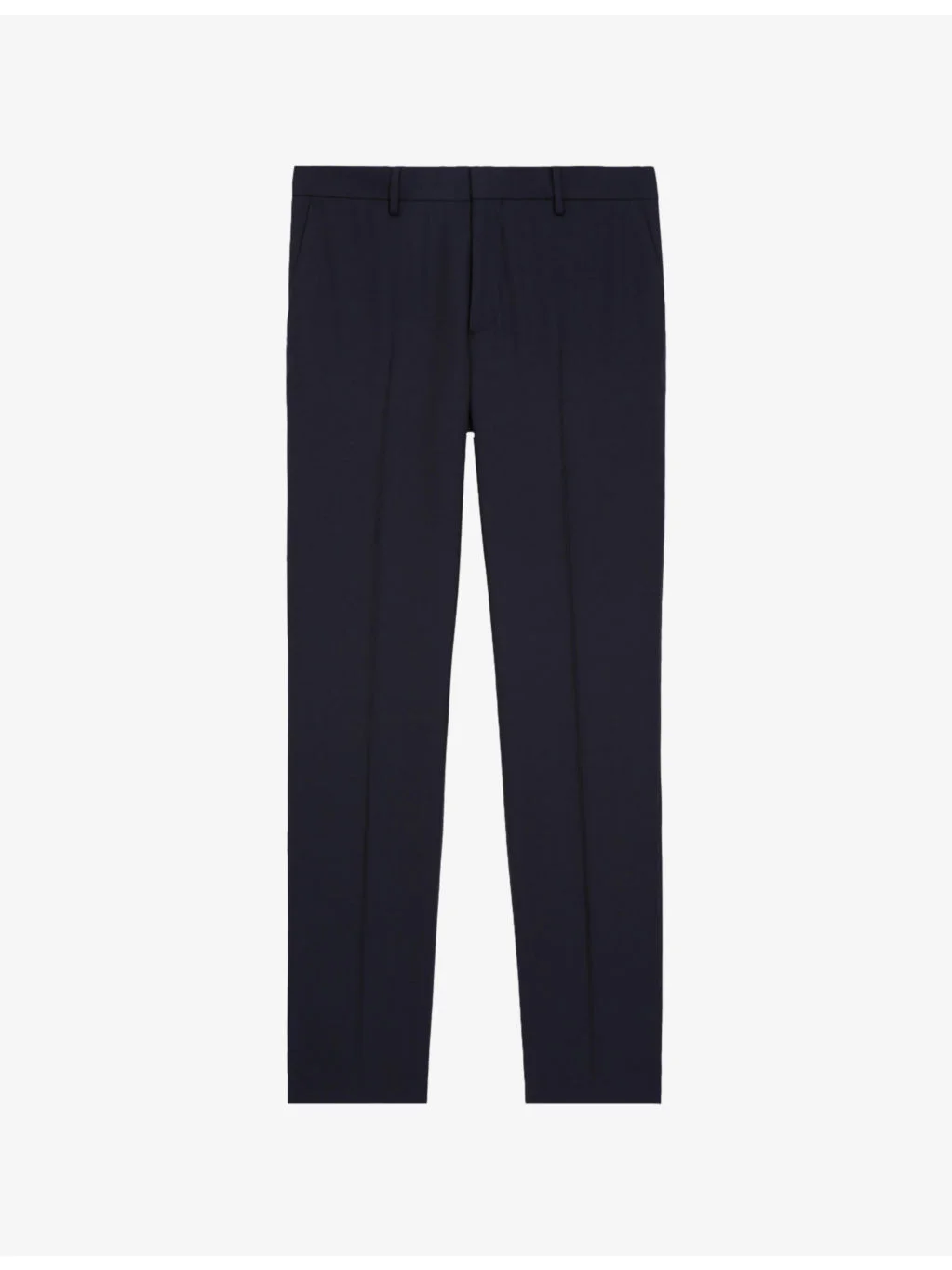 Front crease mid-rise slim-fit wool trousers - 1