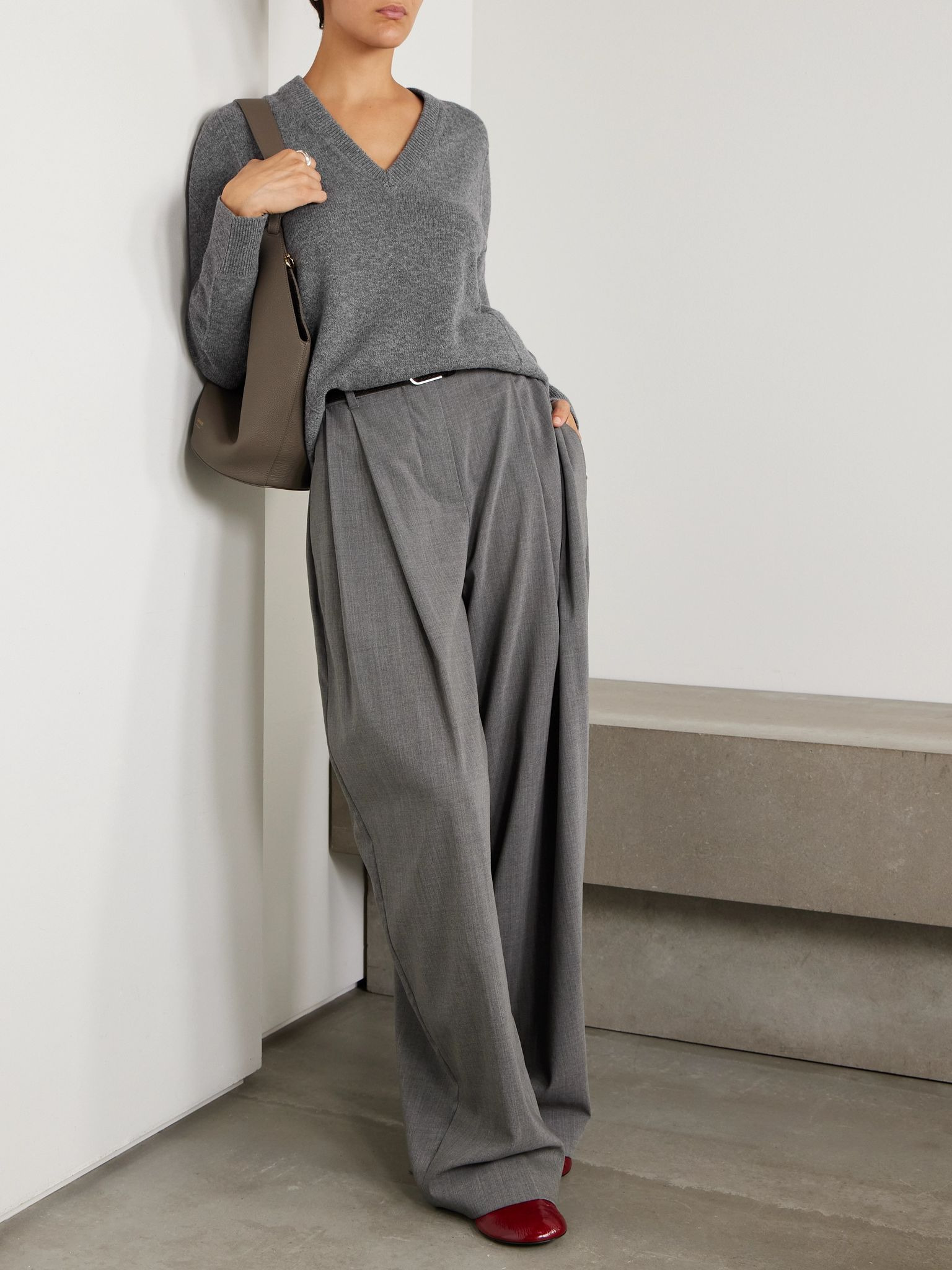 Wool and cashmere-blend sweater Gray - 2