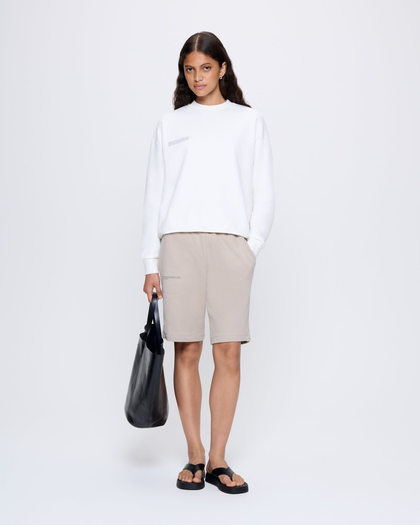 Womens 365 Midweight Sweatshirt - Off-White - 3