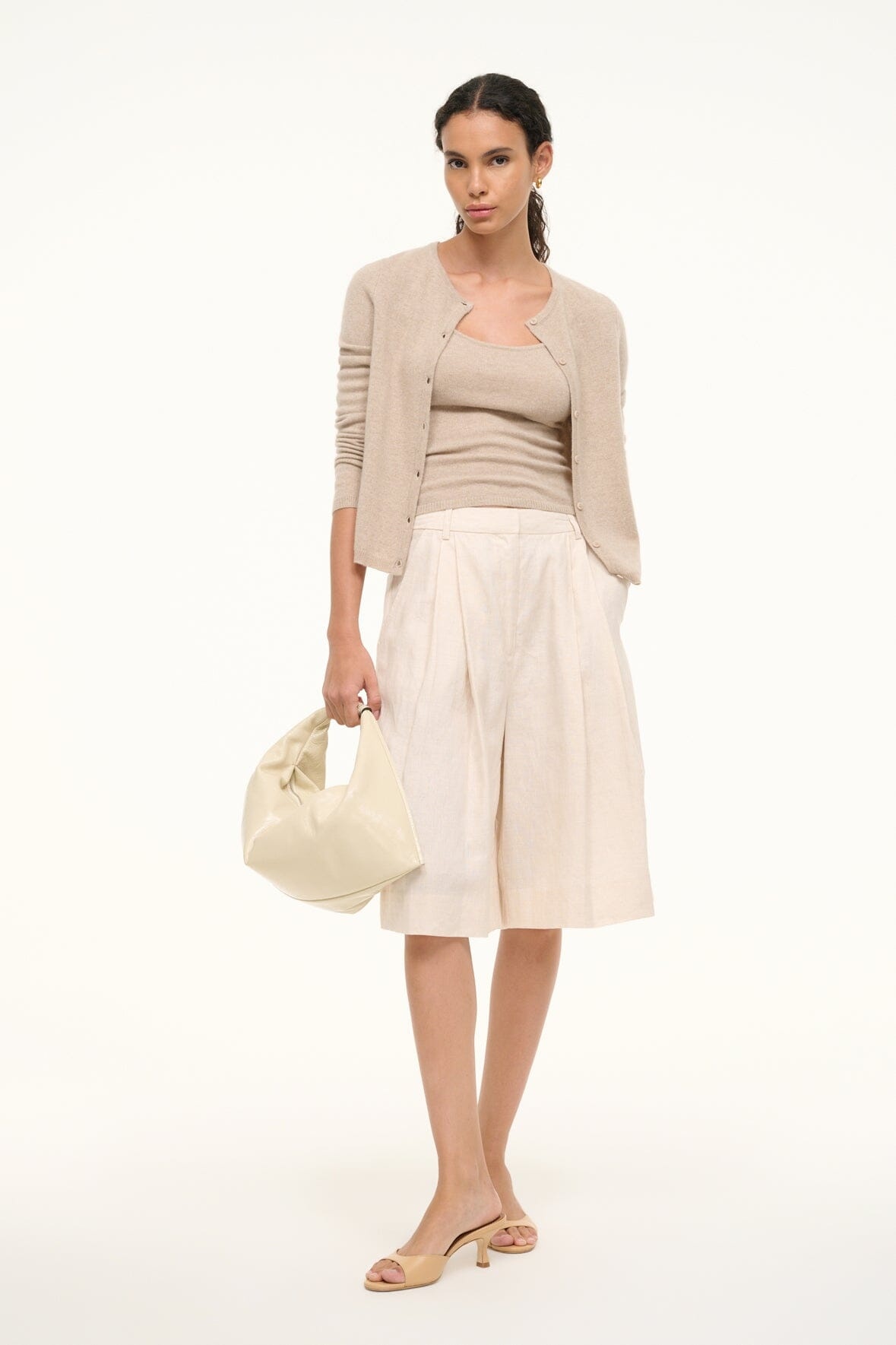 STAUD CRUZ BERMUDA LINEN SHORT NATURAL - 3