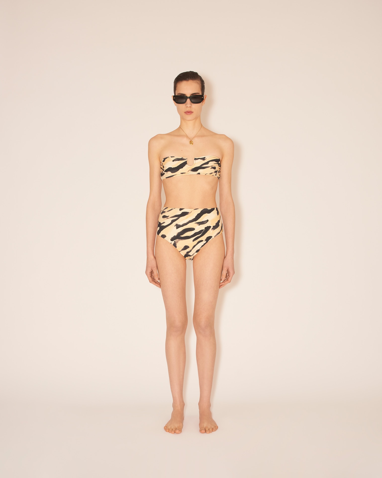 MAHY - Round front wire bandeau - Animal print - 3