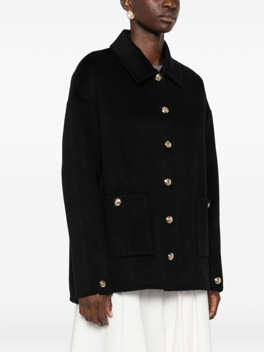 button-fastening patch-pocket jacket - 3
